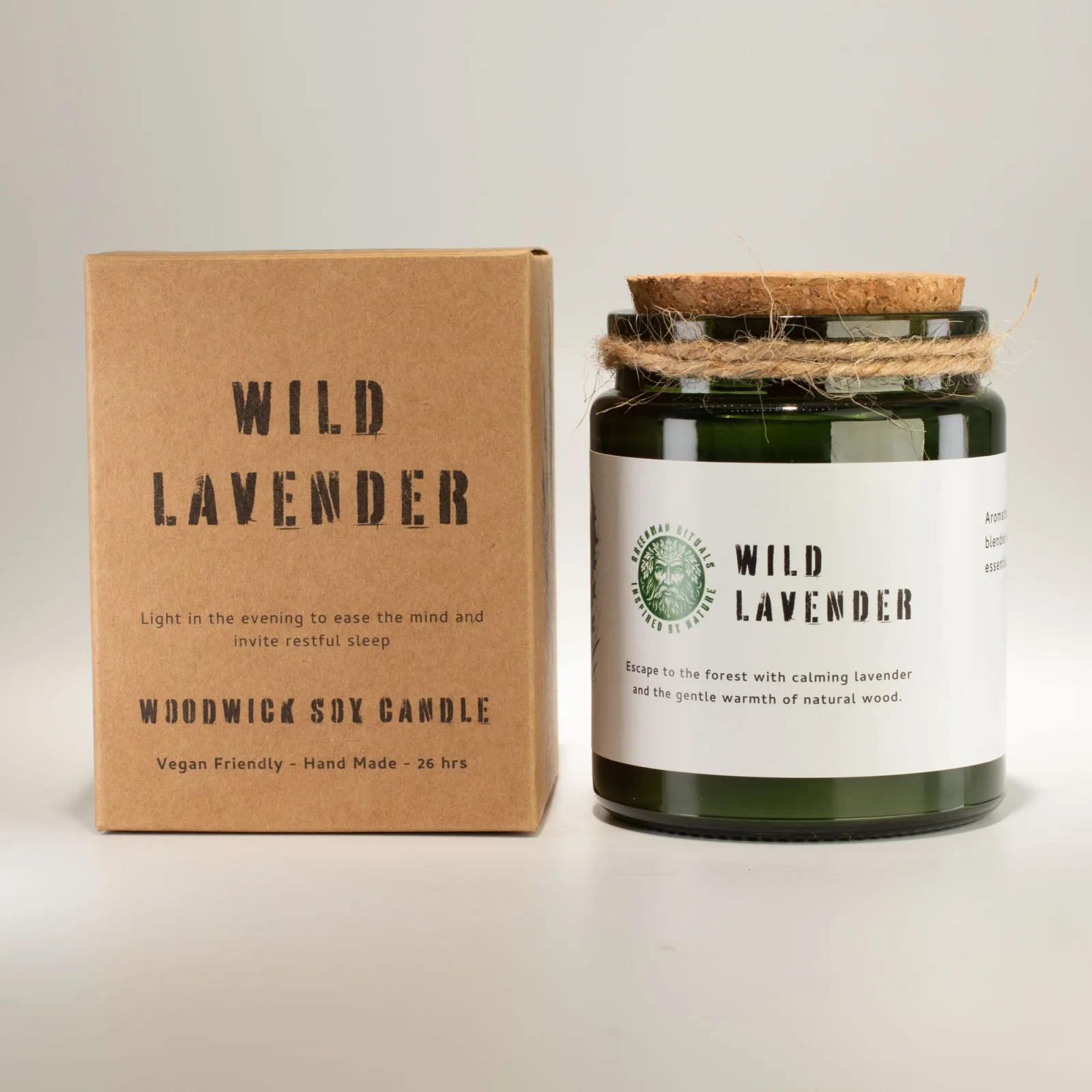 Sójová sviečka Greenman Wild Lavender – levanduľa – fotka 2