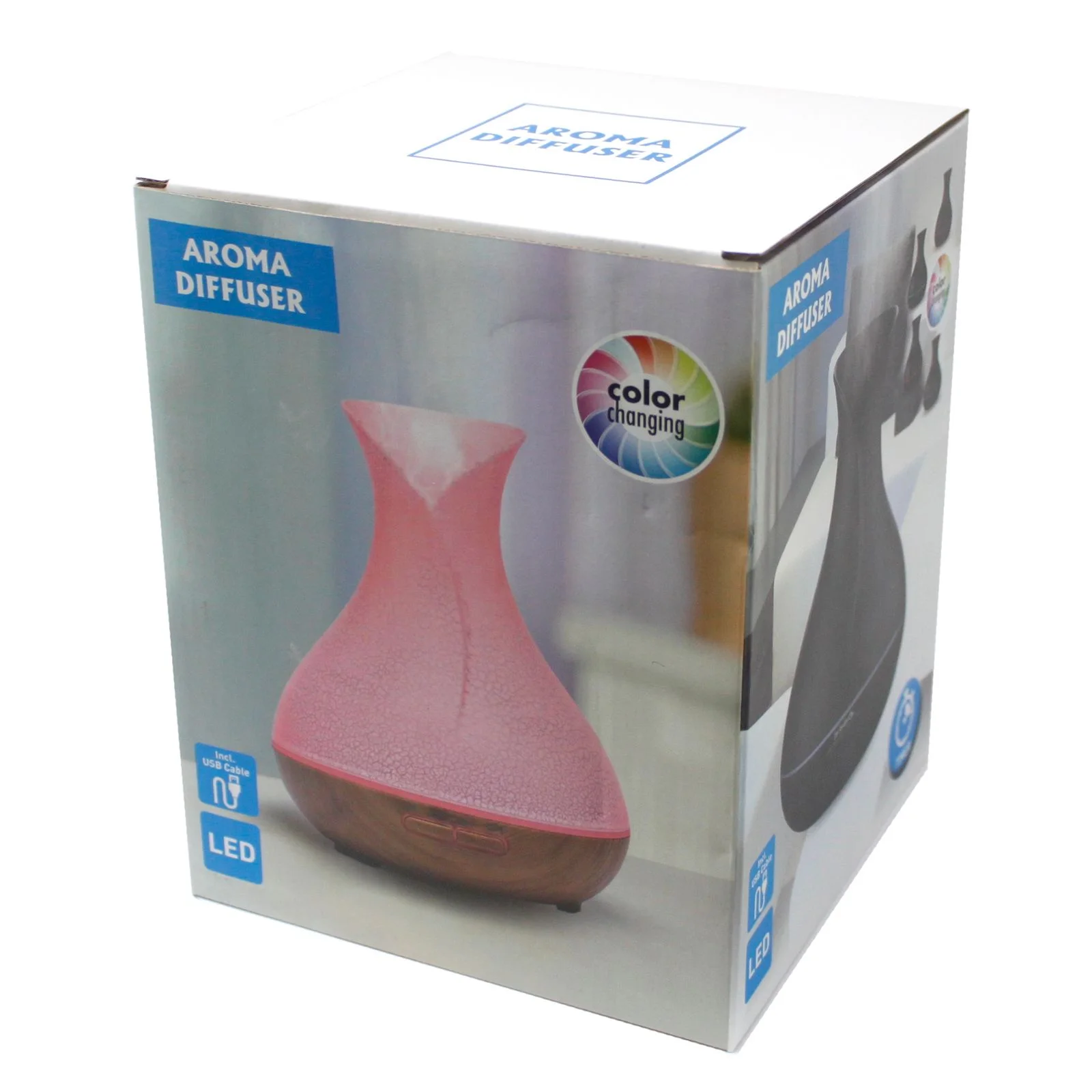 Ultrazvukový difuzér Palma – 400 ml, USB, efekt mušle – fotka 5