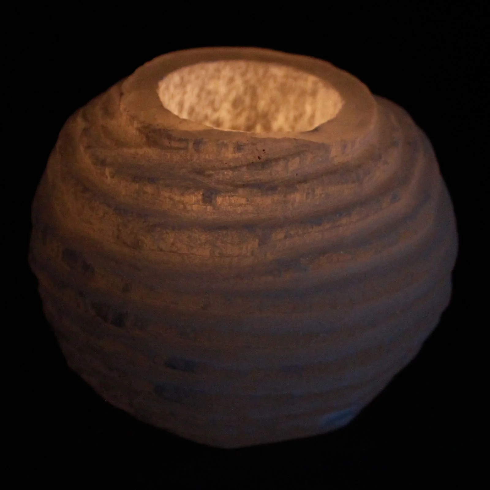 Svietnik zo selenitu – Snowball, 8 cm – fotka 2