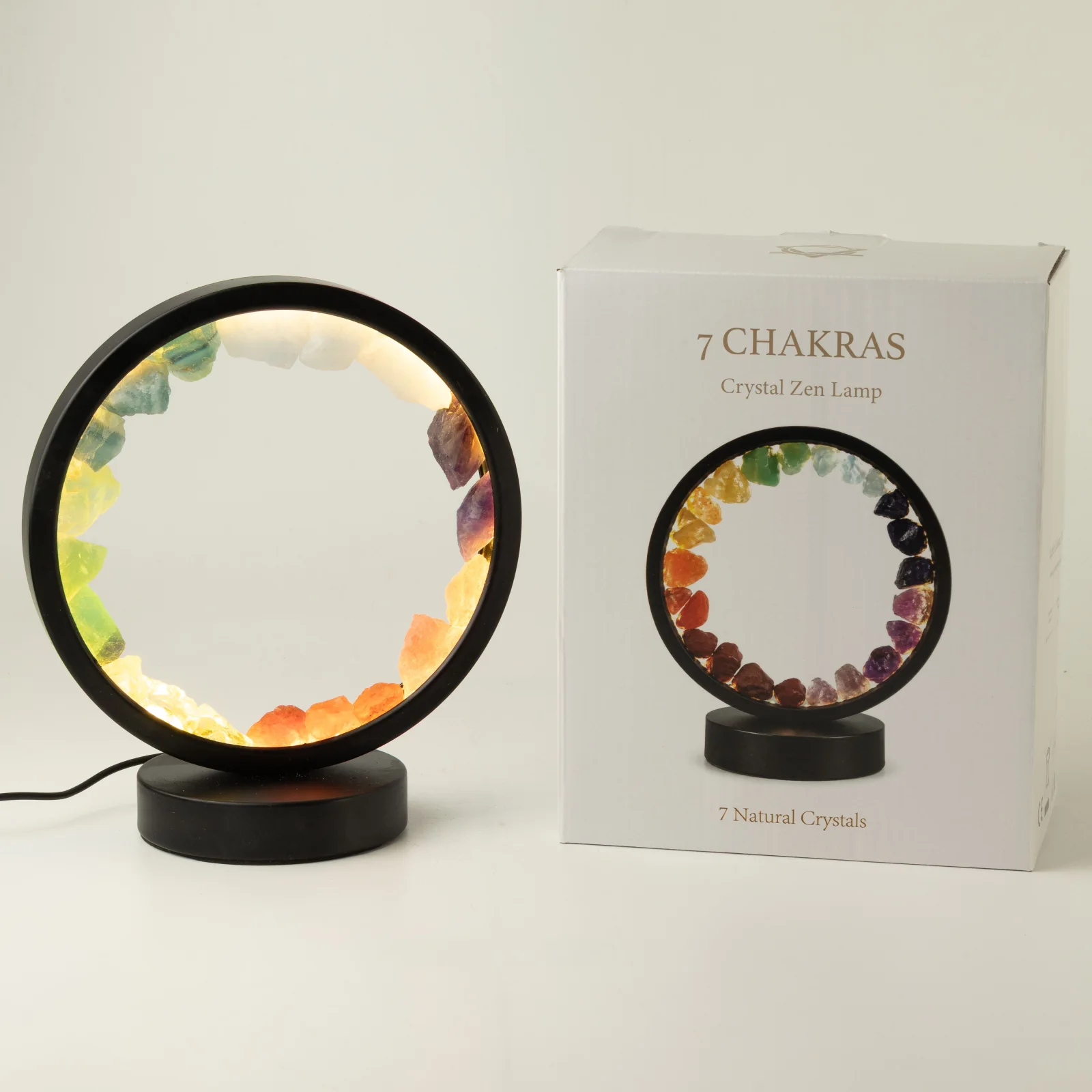 Lampa Gemstone Halo 7 Chakra – 7 druhov kameňov – fotka 2