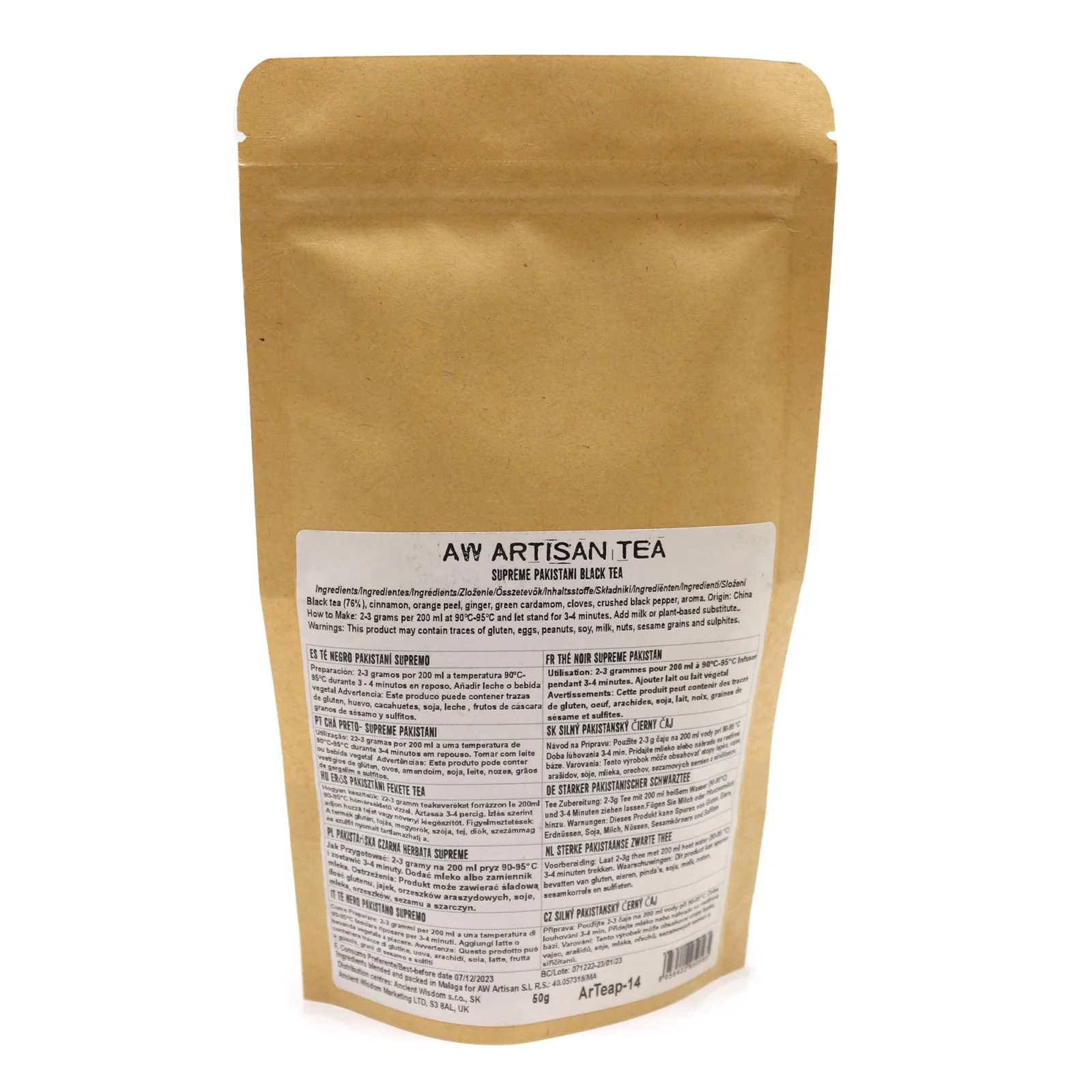 Čierny čaj Black Magic Blend – škorica a zázvor, 50 g, vrecko – fotka 4