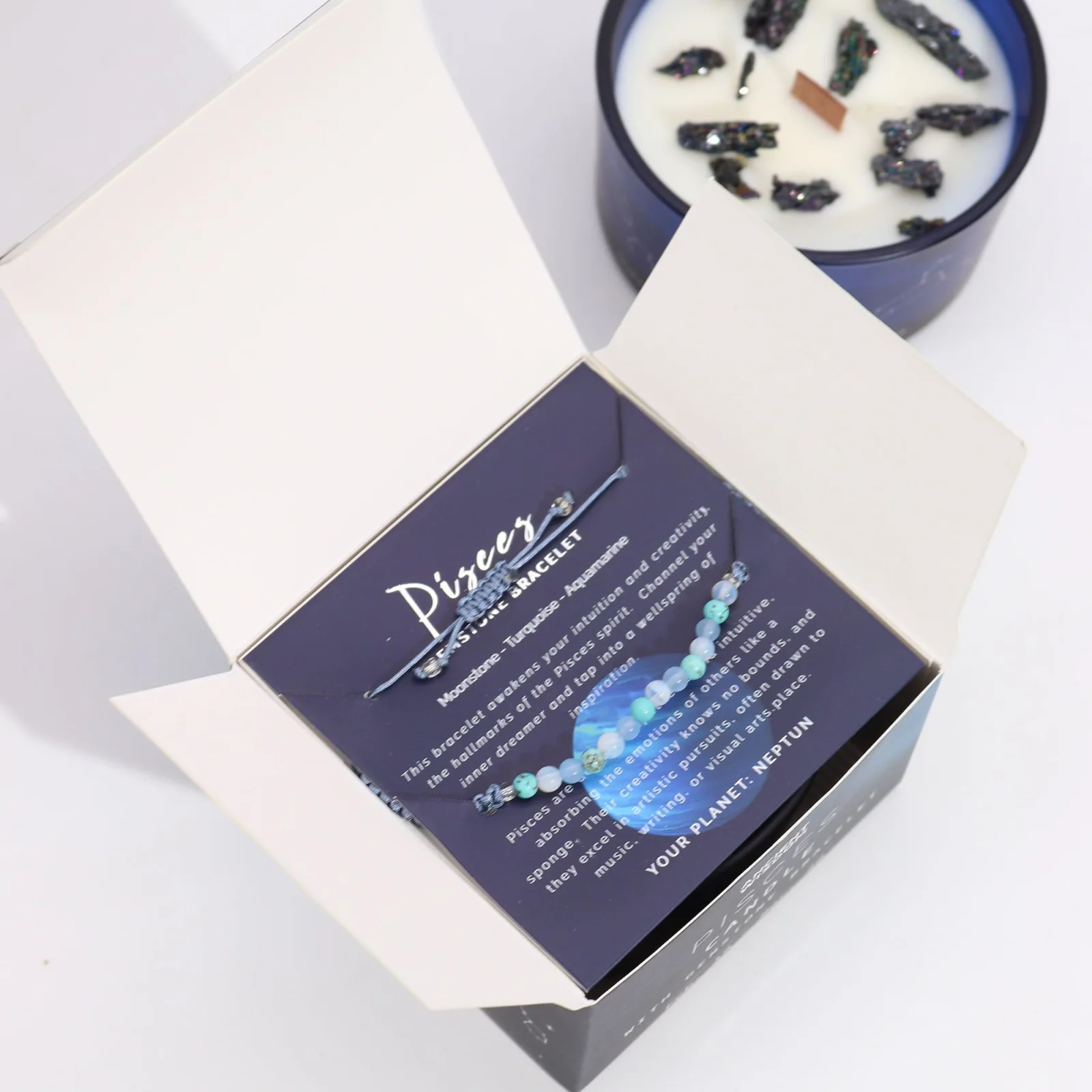 Zodiac sviečka s náramkom – Ryby – fotka 4