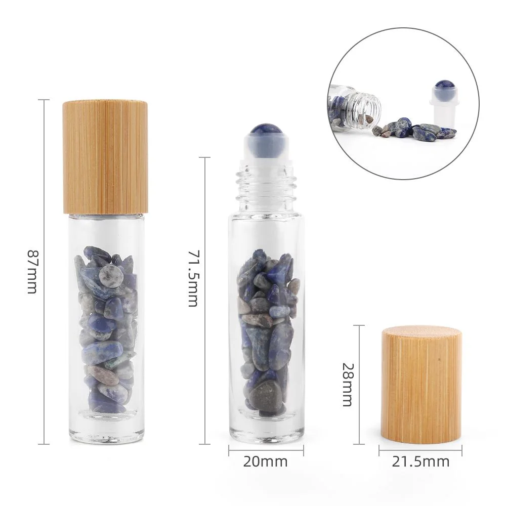 Roll-on fľaštička so sodalitom, 5 ml – drevené viečko – fotka 3