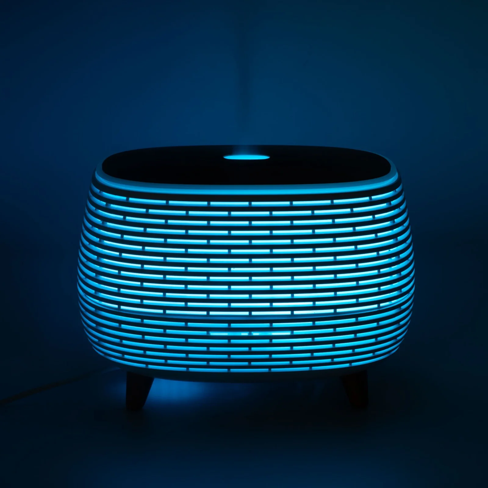 Rebrovaný ultrazvukový difuzér – 400 ml, LED, ovládač – fotka 11