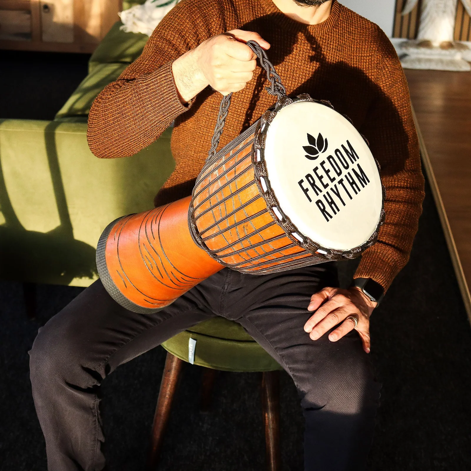 Djembe Pro Freedom Rhythm – vyšší tón, 50 cm – fotka 6