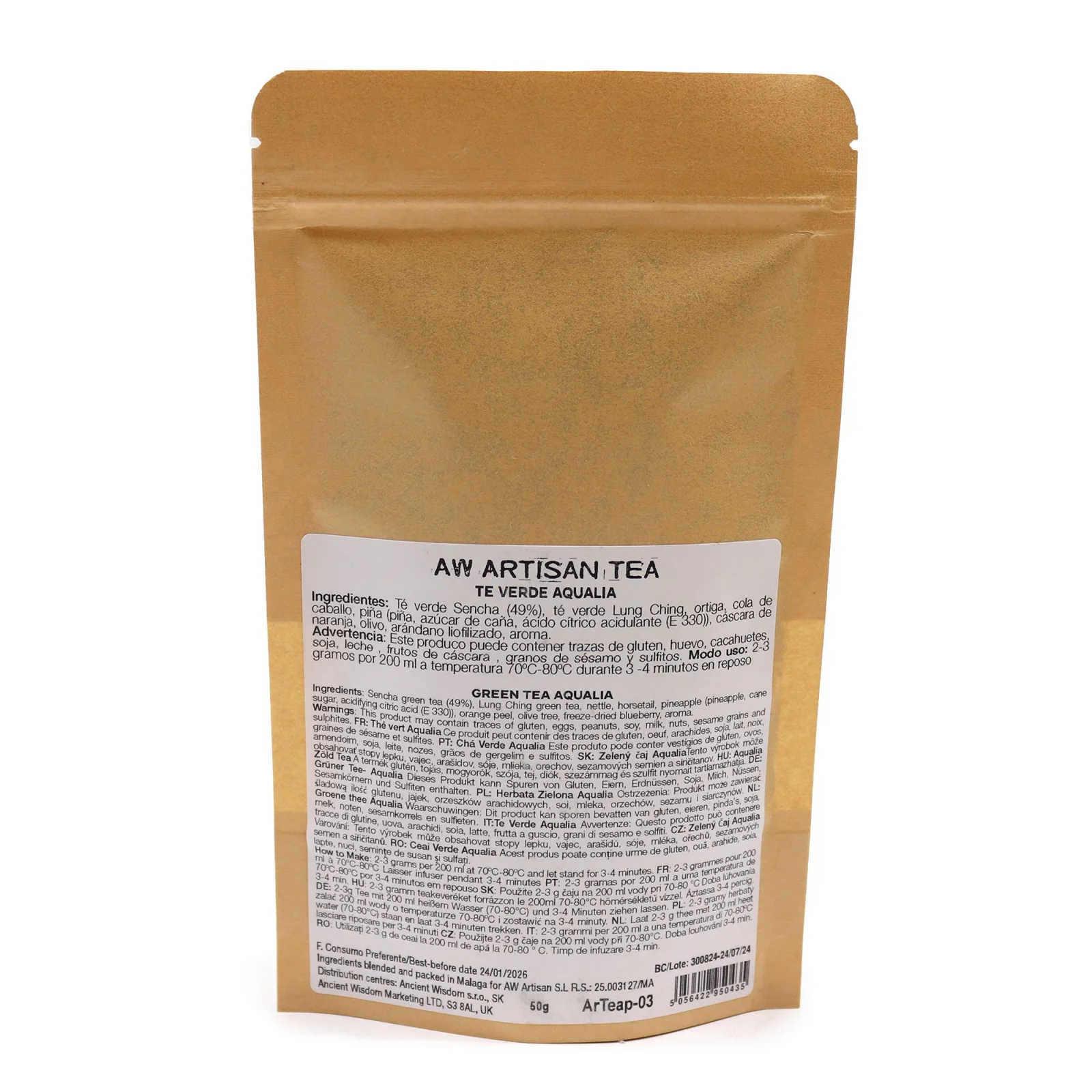 Zelený čaj Green Dragon Blend – ananás a pomaranč, 50 g, vrecko – fotka 4