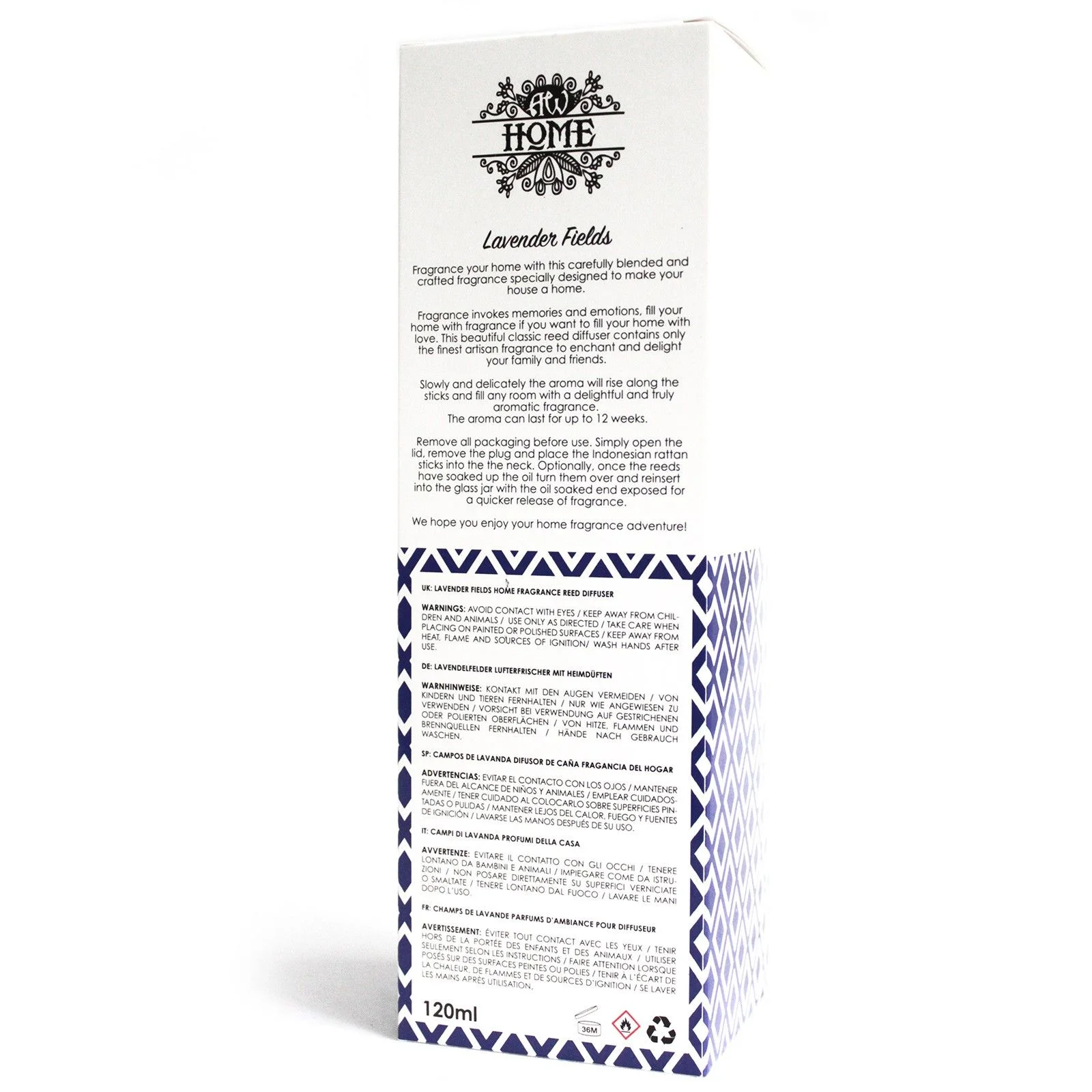 Difuzér s tyčinkami Lavender Fields – levanduľa, 120 ml – fotka 3