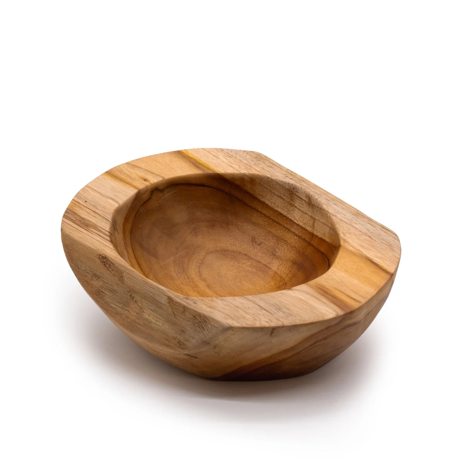 Misa z teaku prirodzeného tvaru – 20 × 7 cm – fotka 1