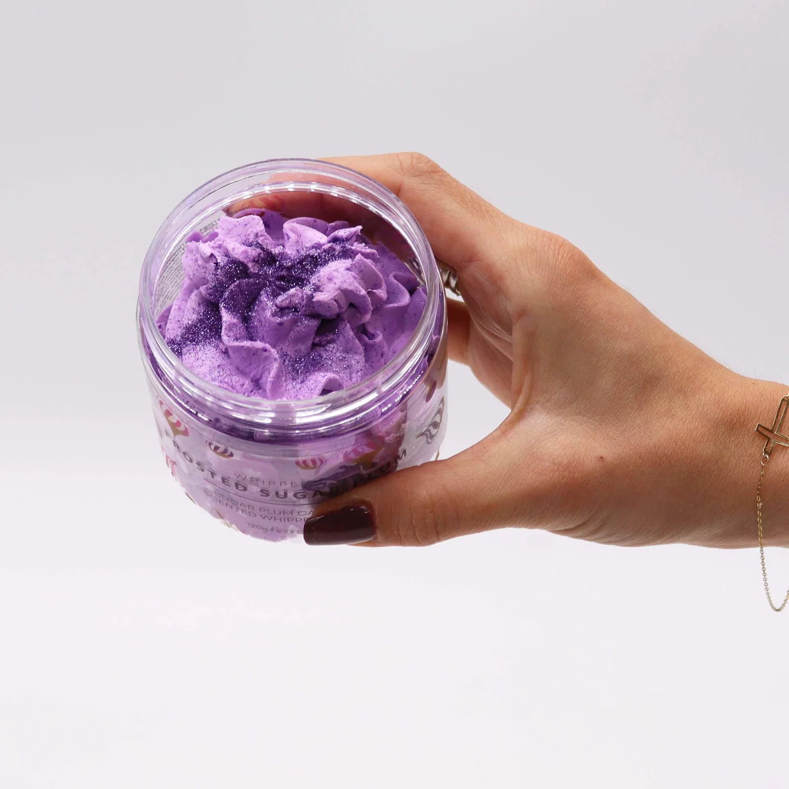 Šľahané mydlo Frosted Sugar Plum – slivka a zimné bobule – fotka 2