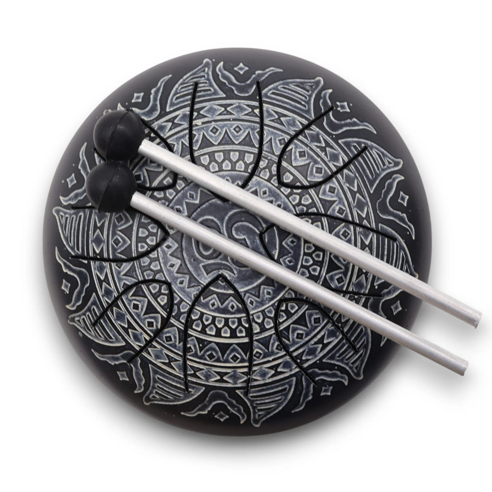 Happy Drum Om Mandala Engraved – jazyčkový bubon, 16 cm – fotka 5