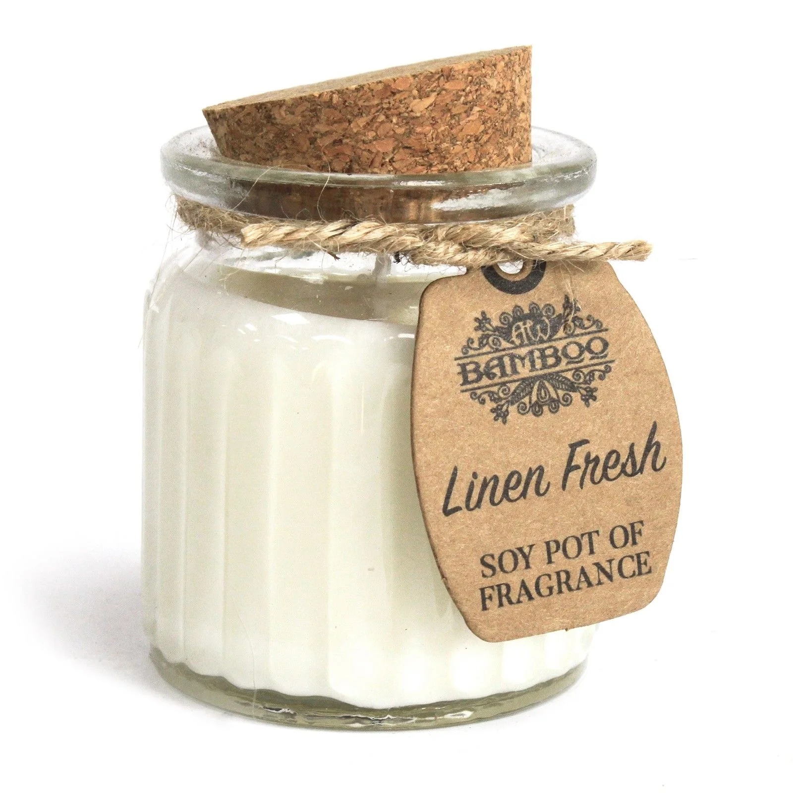 Vonná sójová sviečka v pohári – Linen Fresh – fotka 1