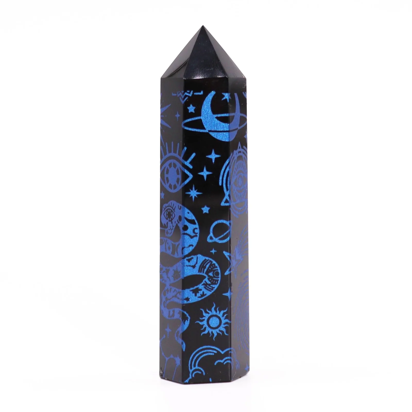 Obsidiánová špica Mystic Story – polnočná modrá, 9 cm – fotka 4