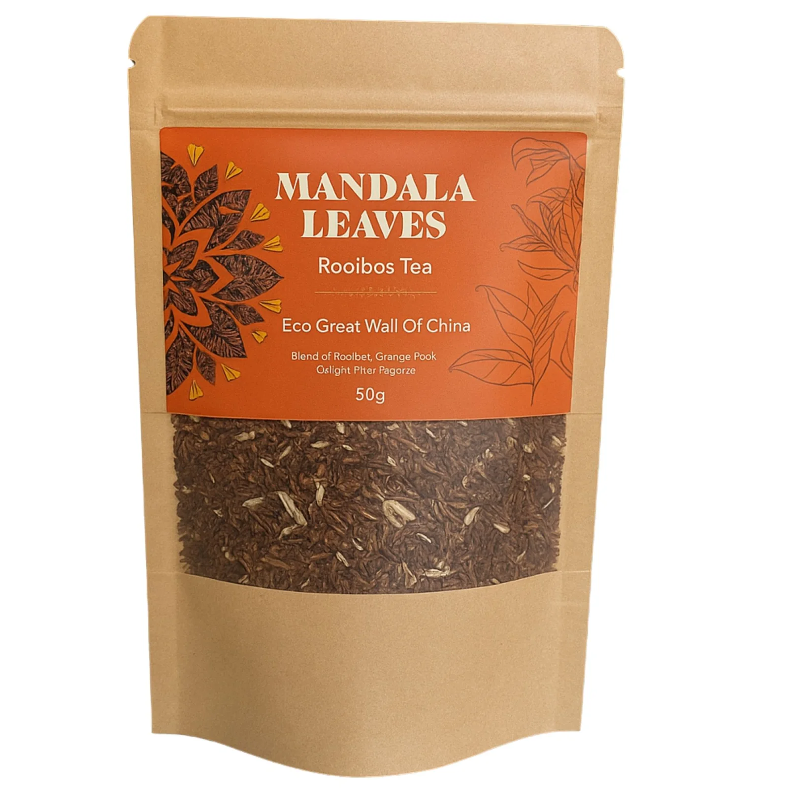 Bio rooibos Great Wall of China – pomaranč a zázvor, 50 g, vrecko – fotka 4