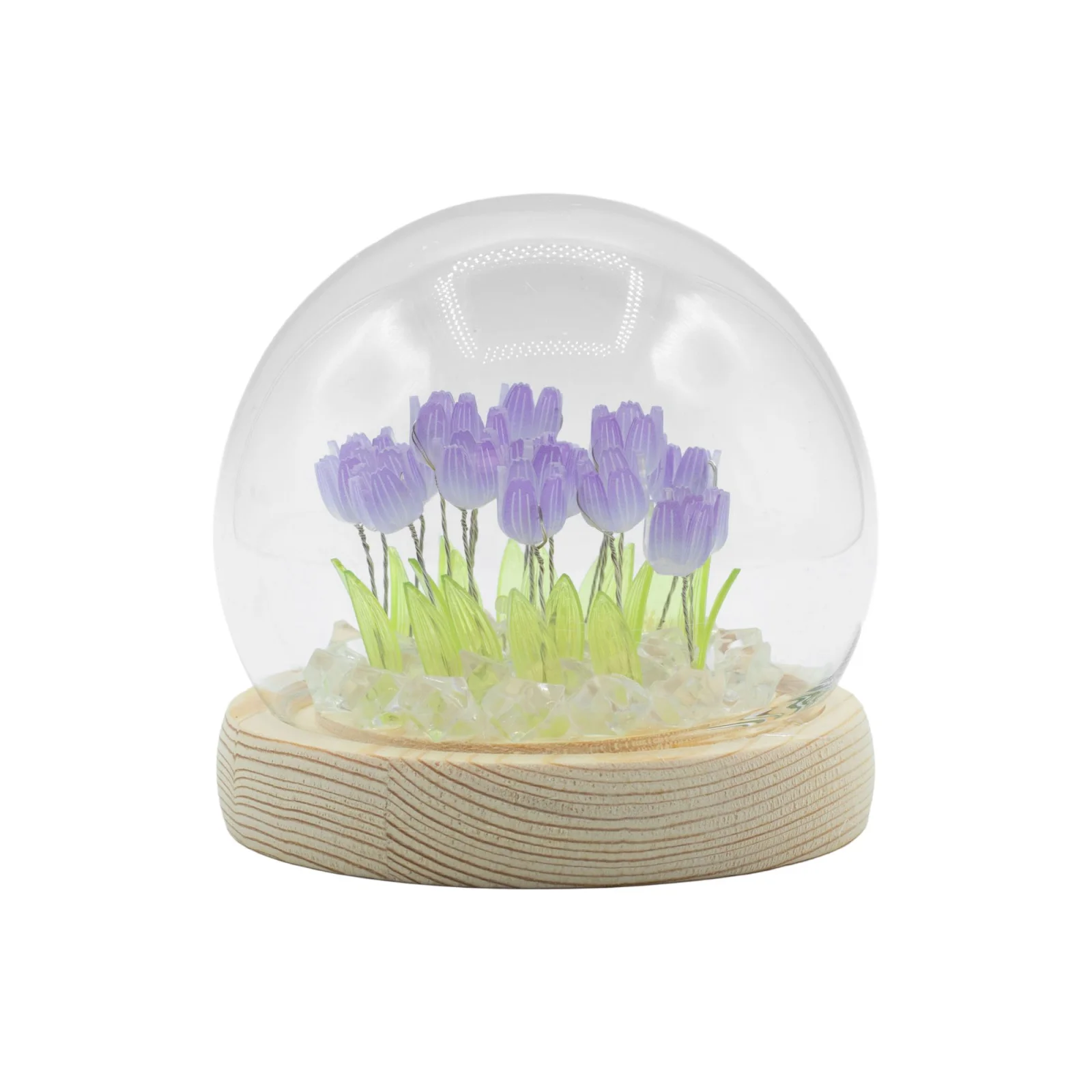 Floral Glow – LED kupola, 20 tulipánov, USB – fotka 2