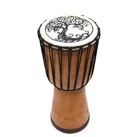 Djembe s širokým vrchom Strom života, 40 cm
