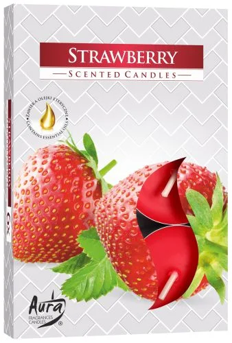 Vonné čajové sviečky Strawberry – 6 ks – fotka 2