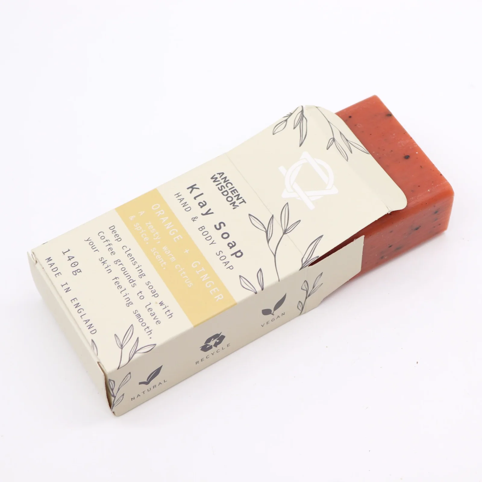 Mydlo s ílom Klay – pomaranč a zázvor, 145 g – fotka 2