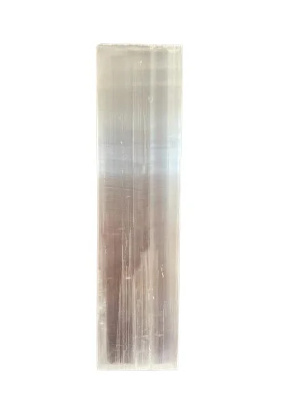 Plochá selenitová platňa 15 cm – hladká – fotka 2