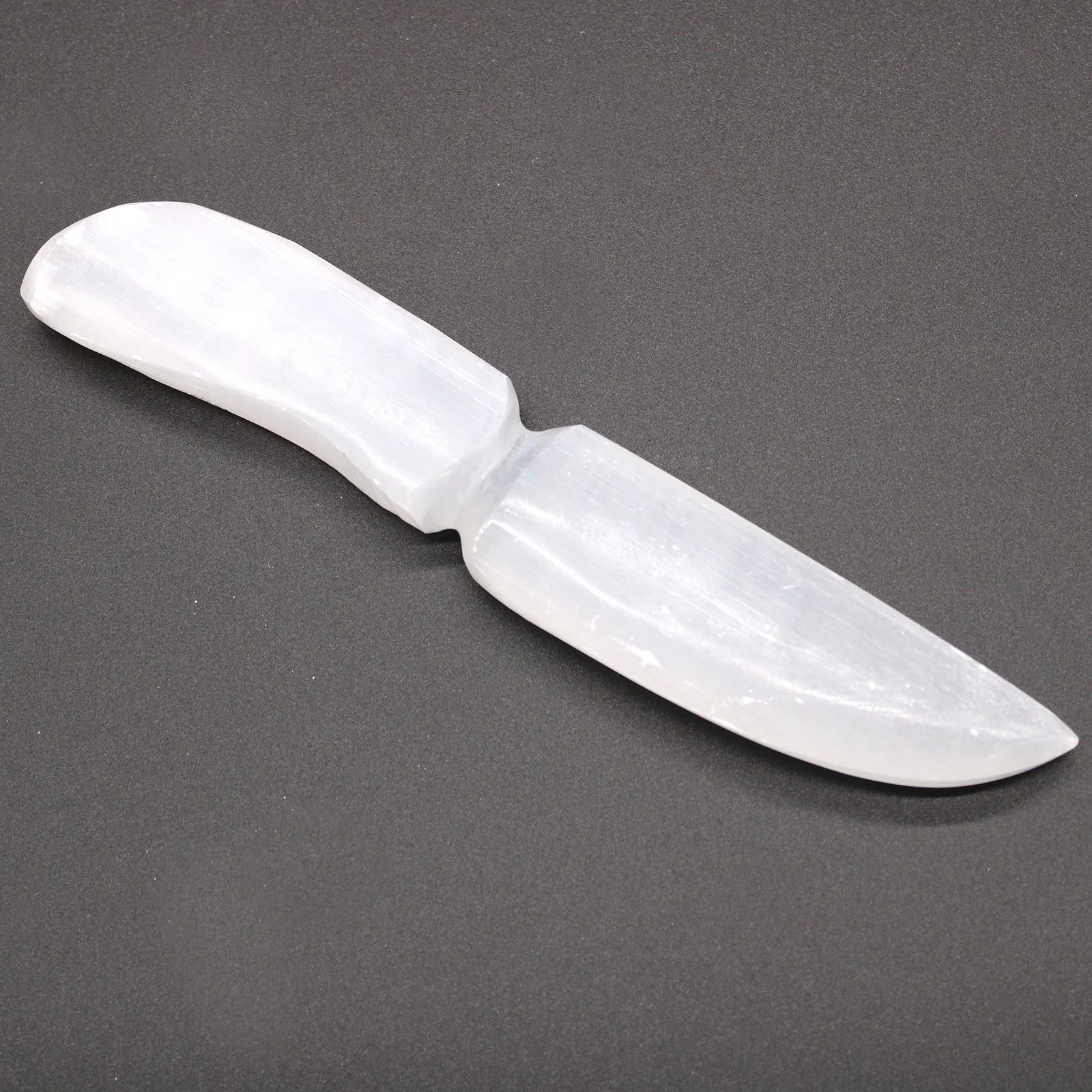 Selenitový rituálny nôž – klasický, 20 cm – fotka 2