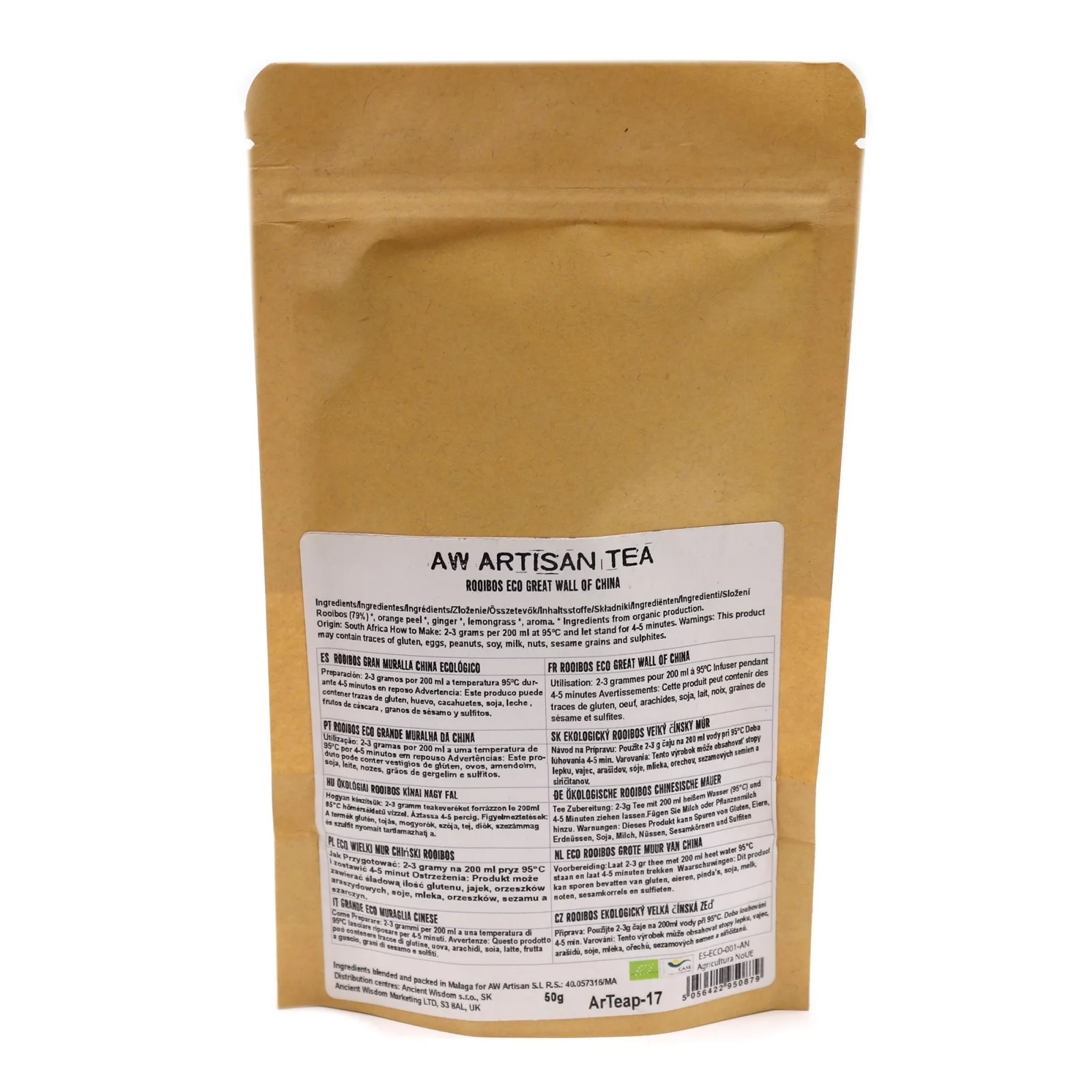 Bio rooibos Great Wall of China – pomaranč a zázvor, 50 g, vrecko – fotka 3