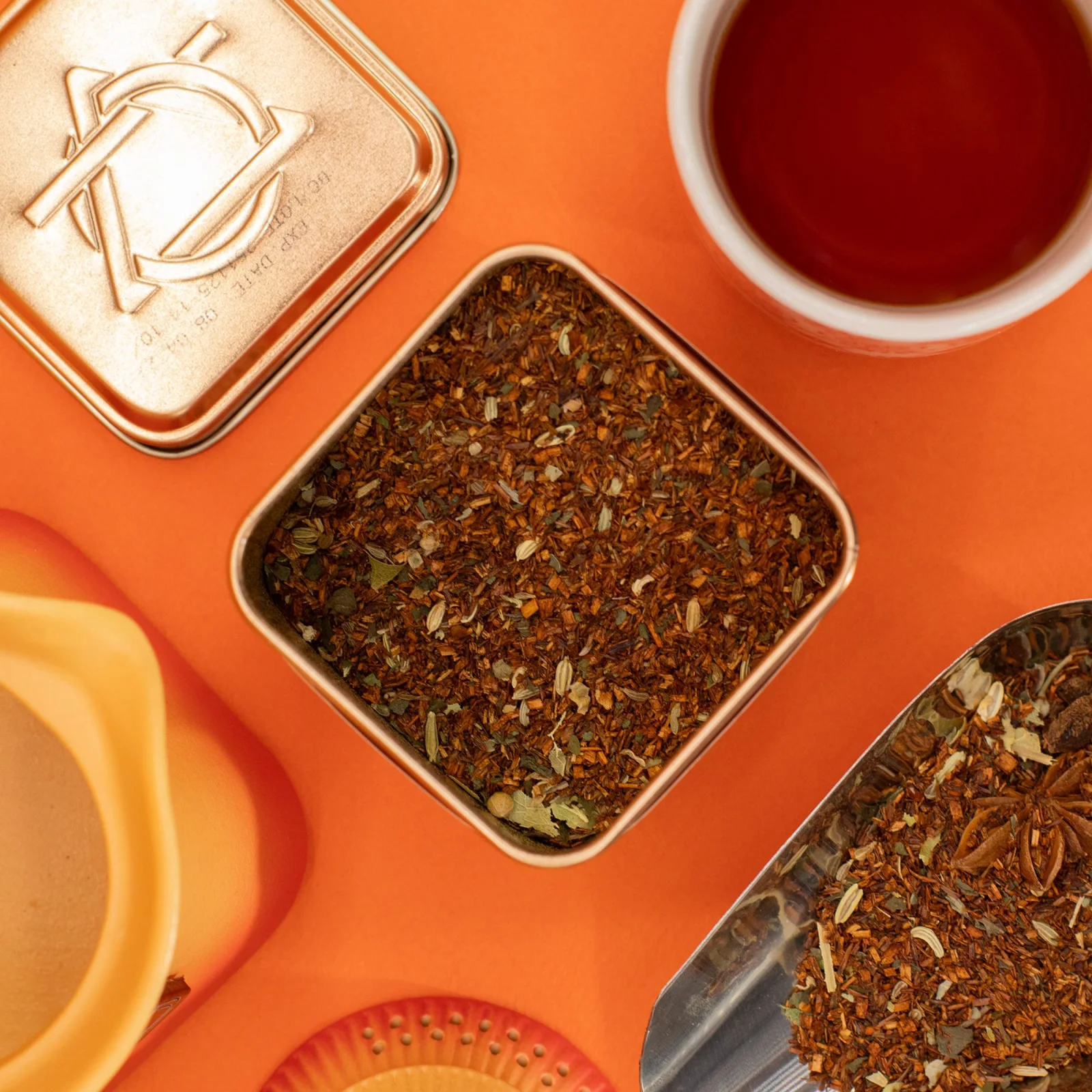 Rooibos Red Bush Digestive – mäta, feniklo a aníz, 50 g, plechovka – fotka 4