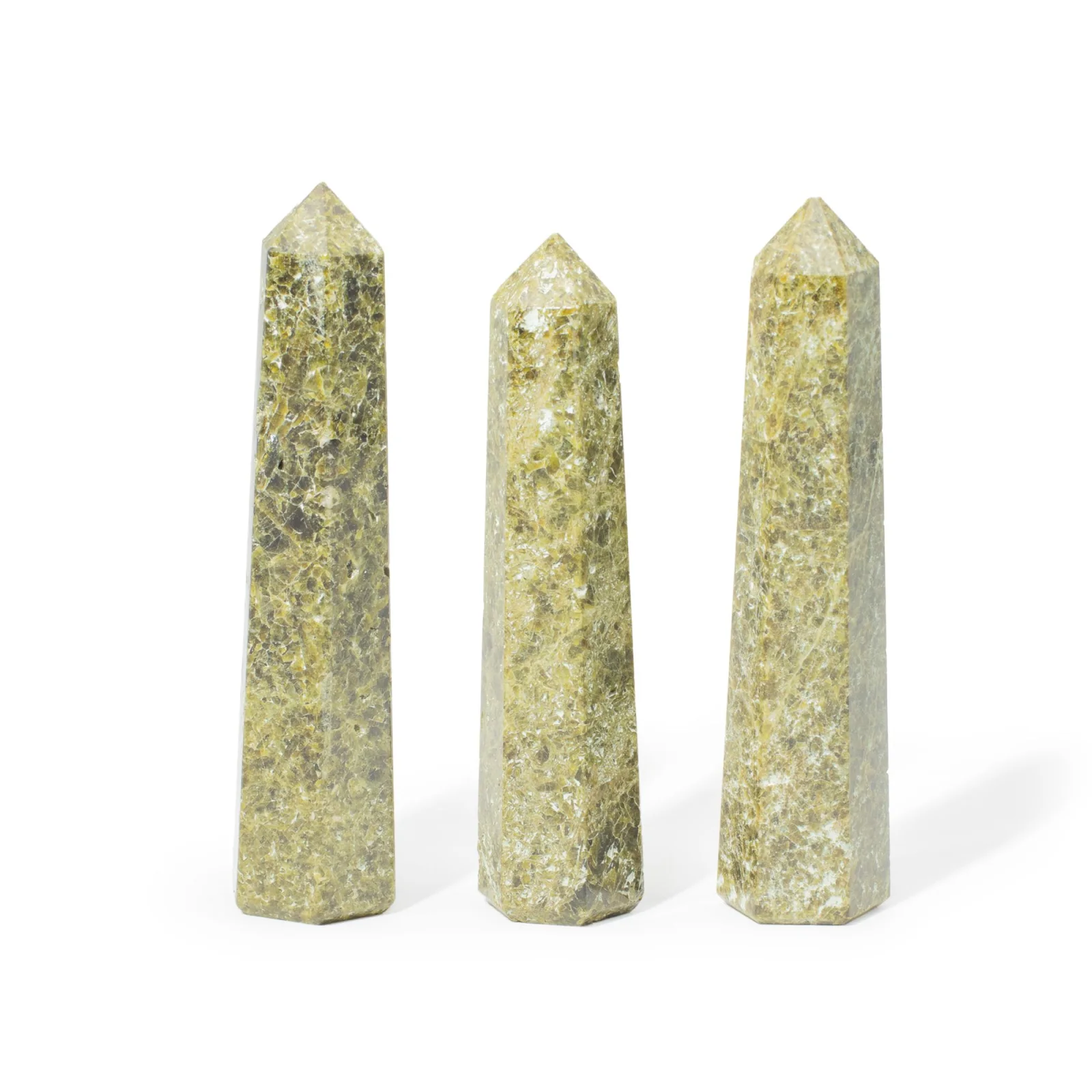 Šesťboký obelisk z epidotu, cca 11 cm – fotka 1