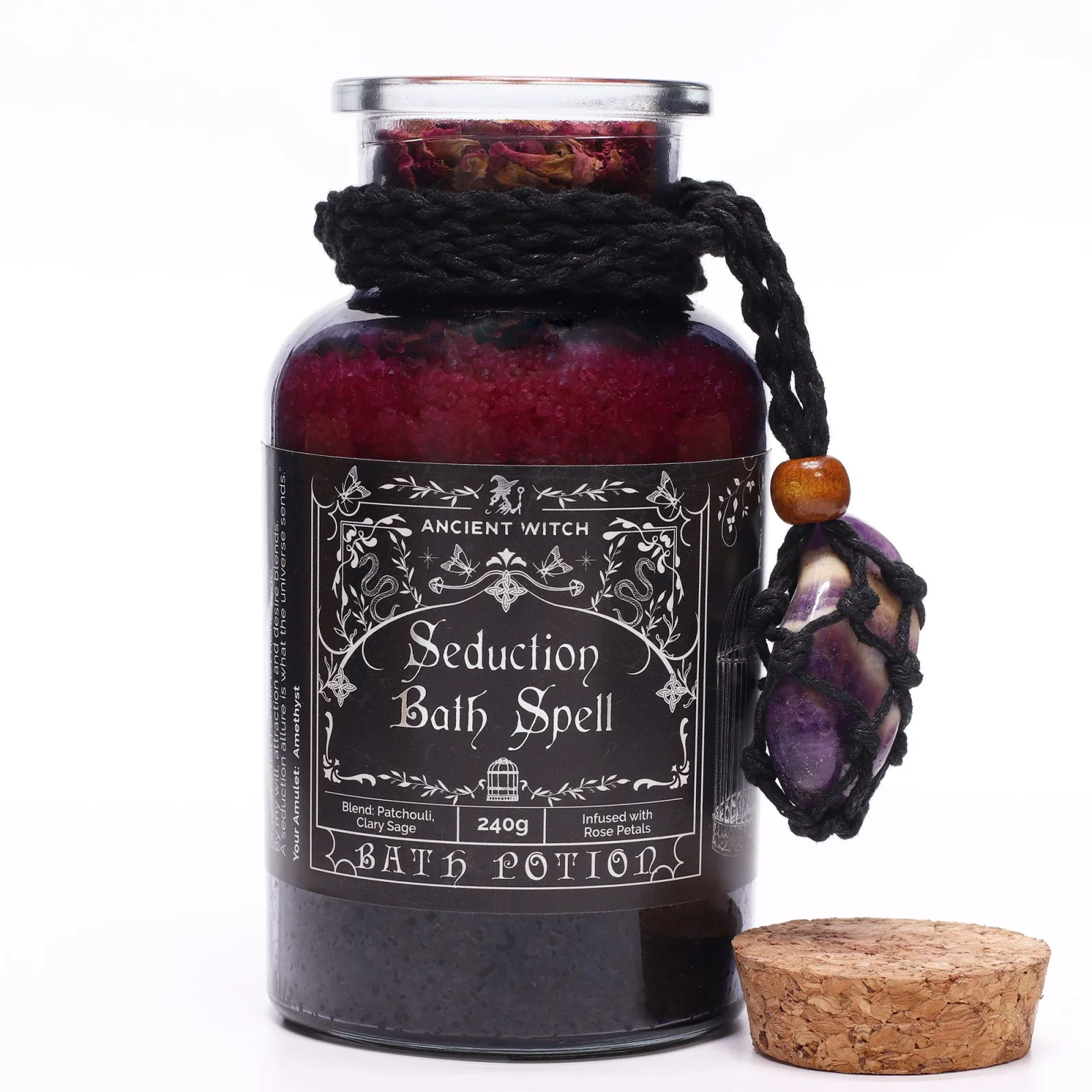 Soľ do kúpeľa Ancient Witch Seduction – amulet z ametystu – fotka 1