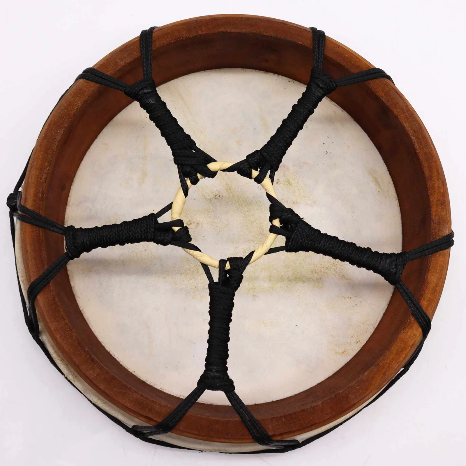 Šamanský bubon Hamsa s dvoma paličkami, 30 cm – fotka 6
