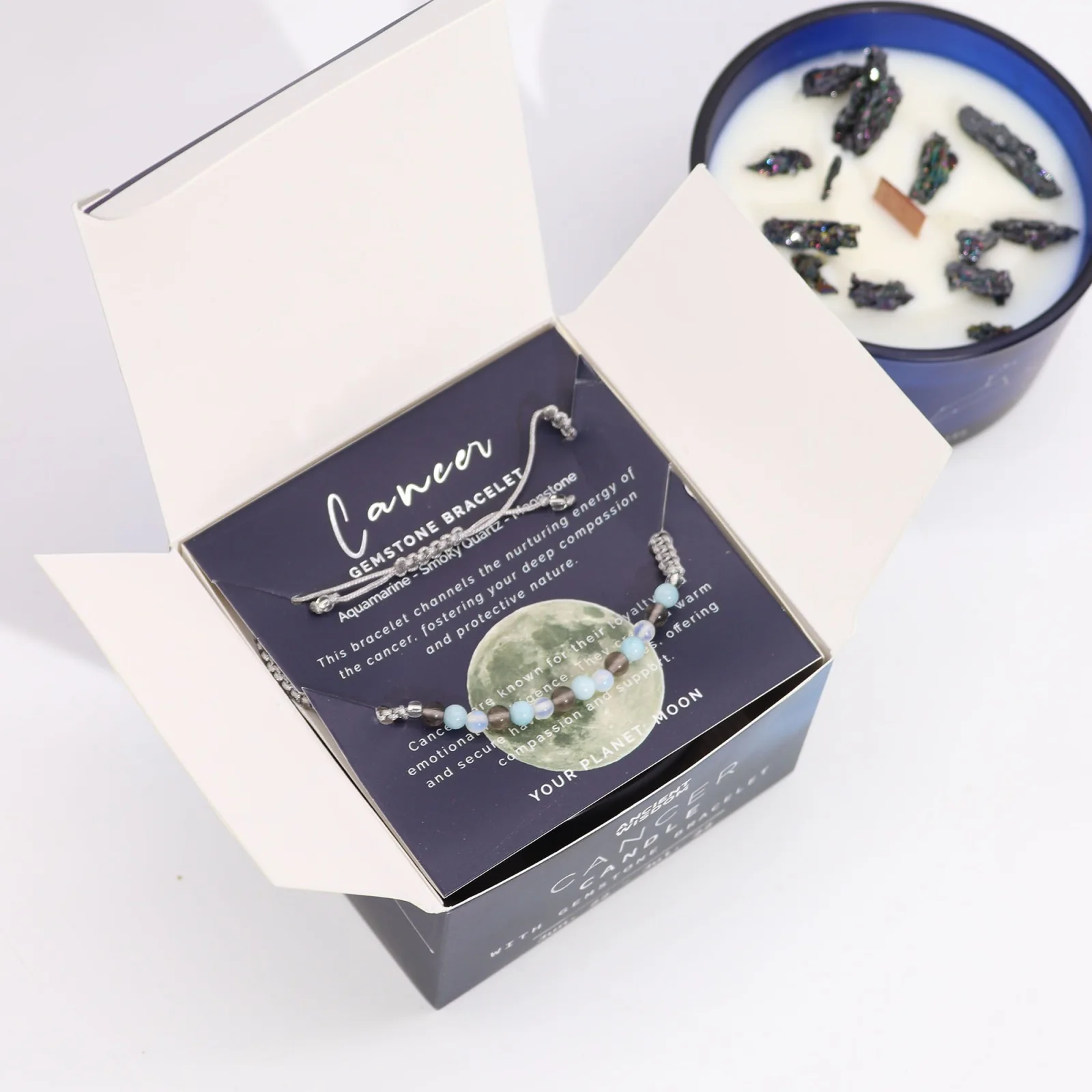 Zodiac sviečka s náramkom – Rak – fotka 4