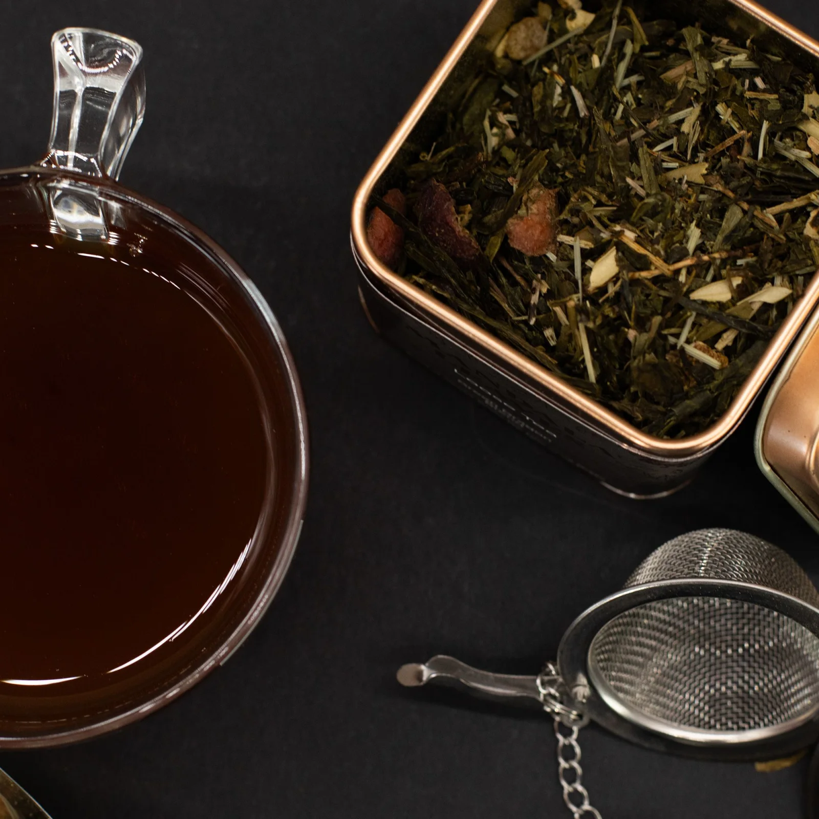 Zelený čaj Green Dragon Blend – ananás a pomaranč, 50 g, plechovka – fotka 13