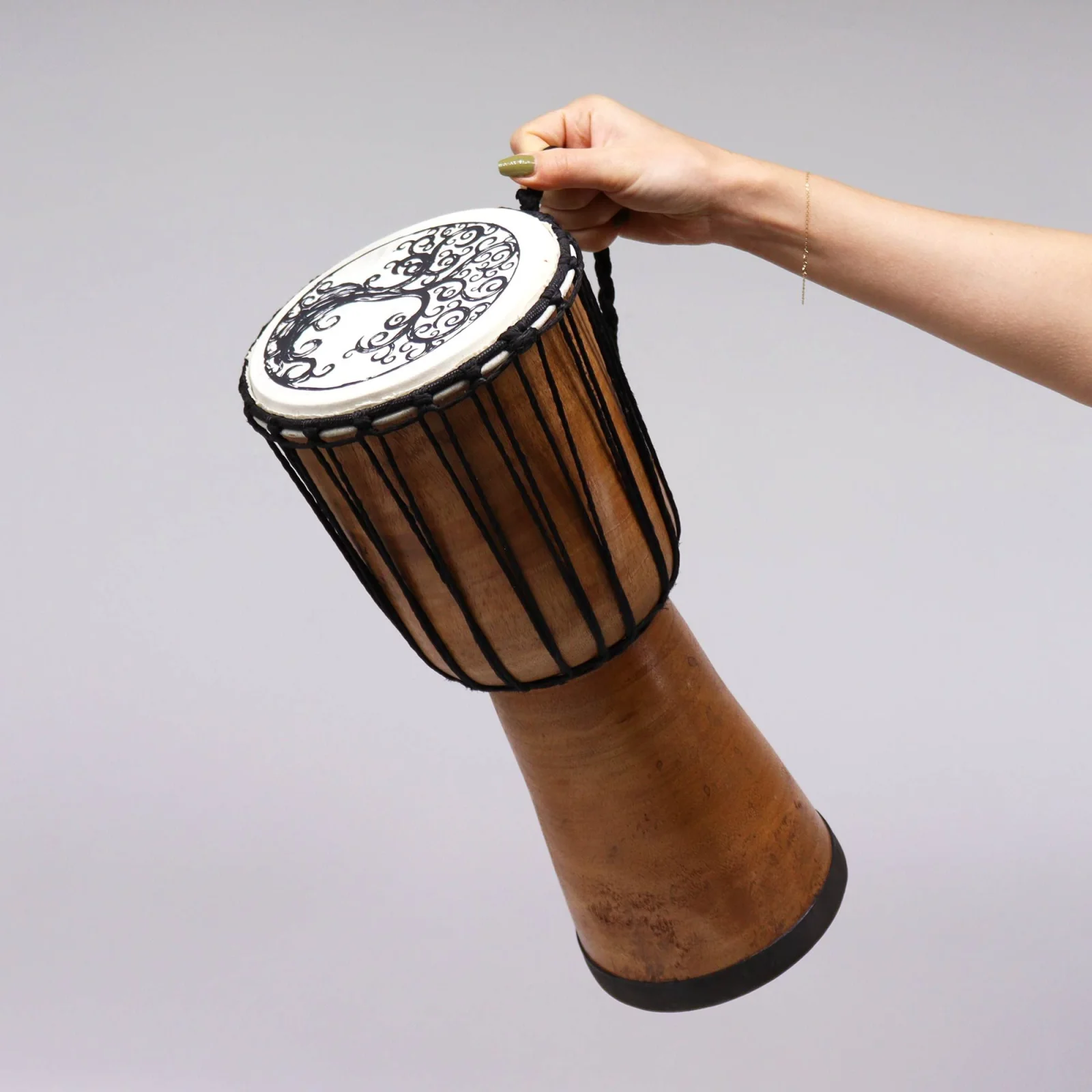 Djembe s širokým vrchom Strom života, 40 cm – fotka 4