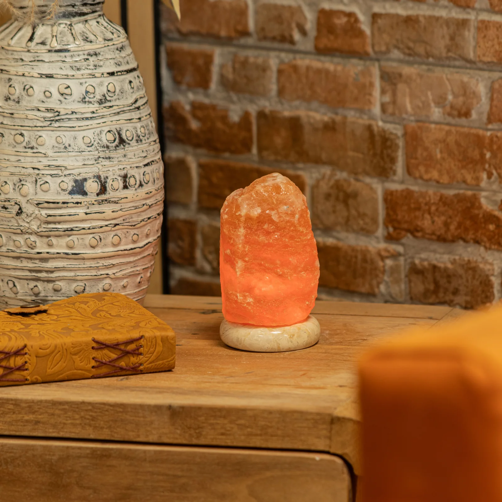 Soľná lampa USB, 11,5 cm – biele svetlo – fotka 6