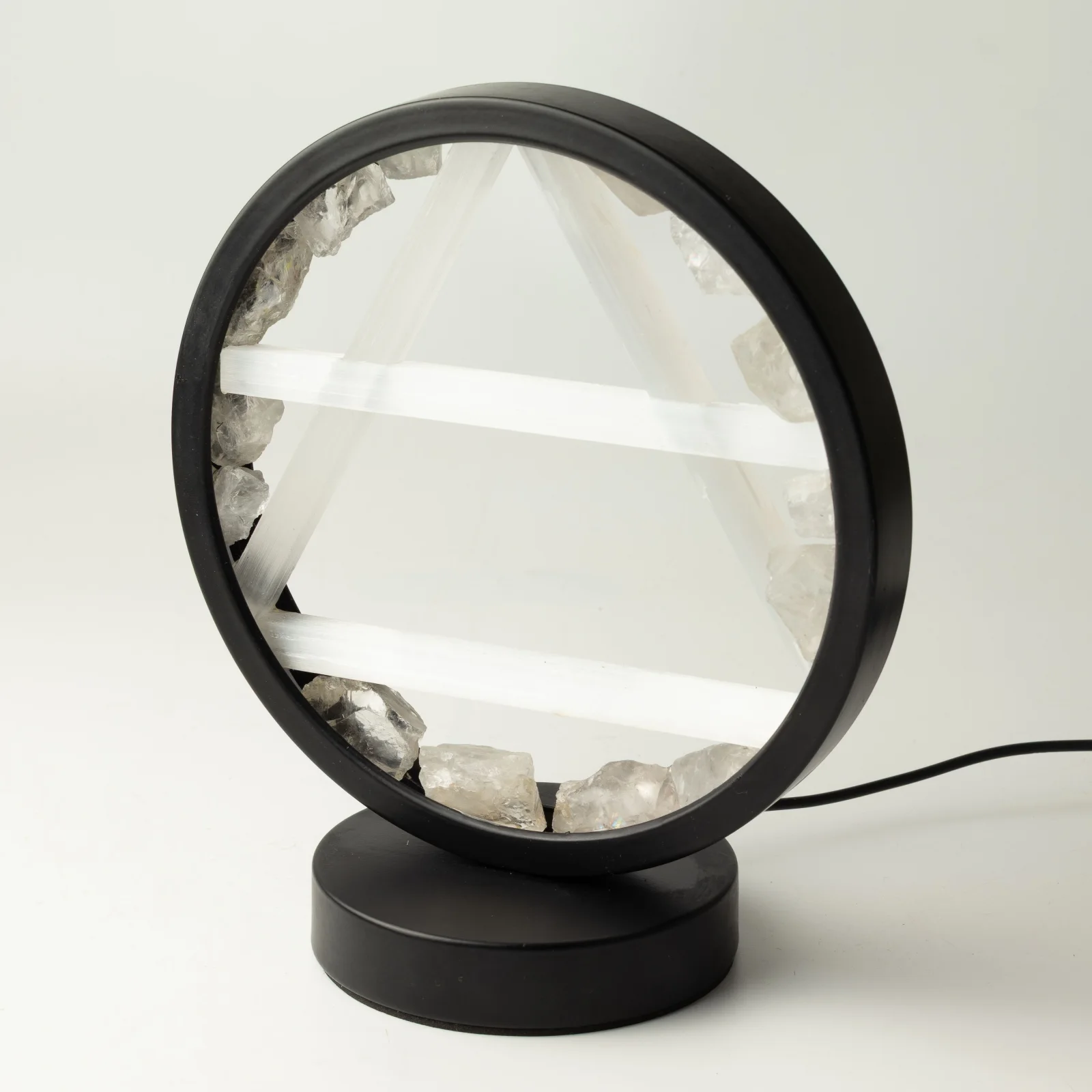 Lampa Gemstone Halo Air – krištáľ a selenit – fotka 6