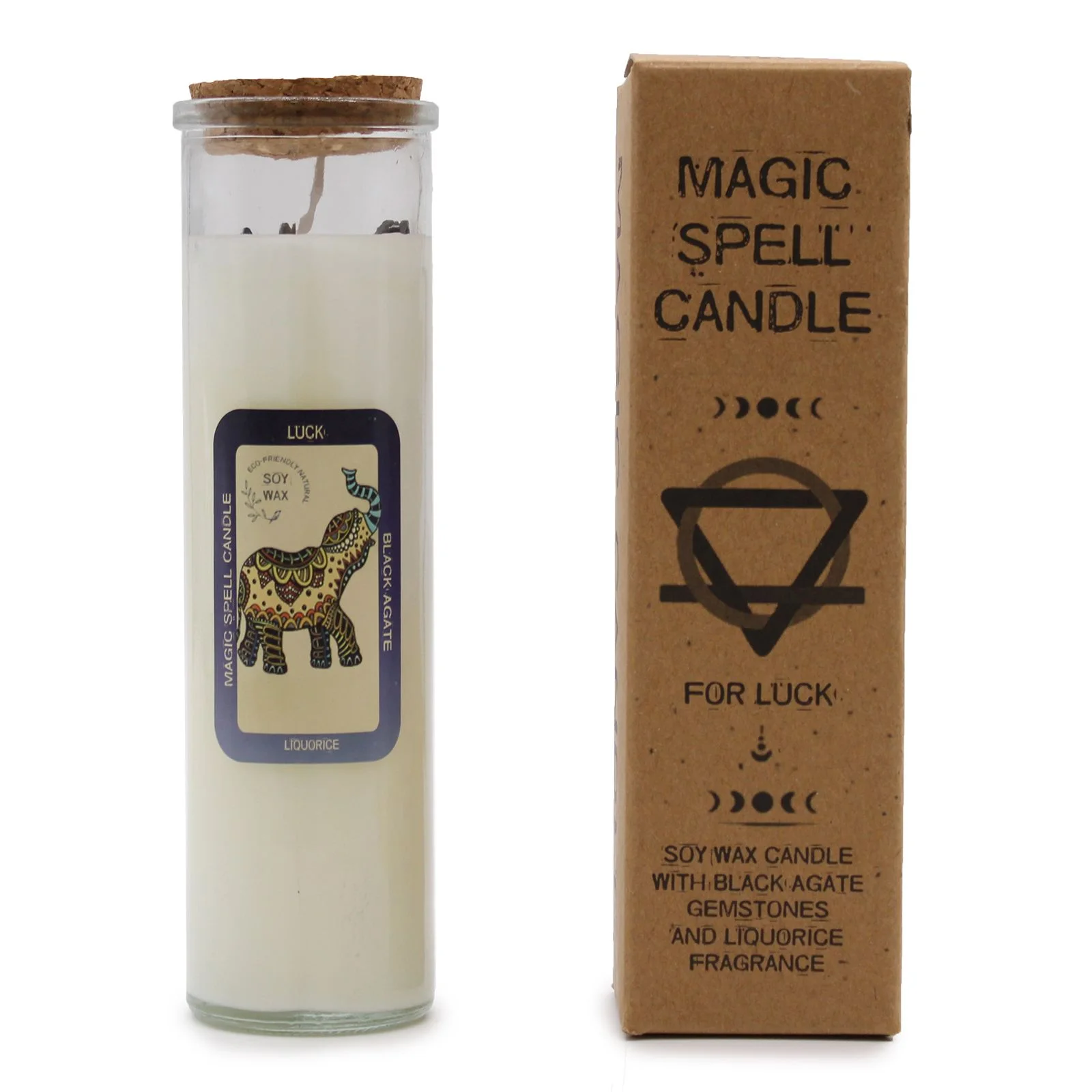Sójová sviečka s kryštálmi Magic Spell – Luck, 50 hodín – fotka 1