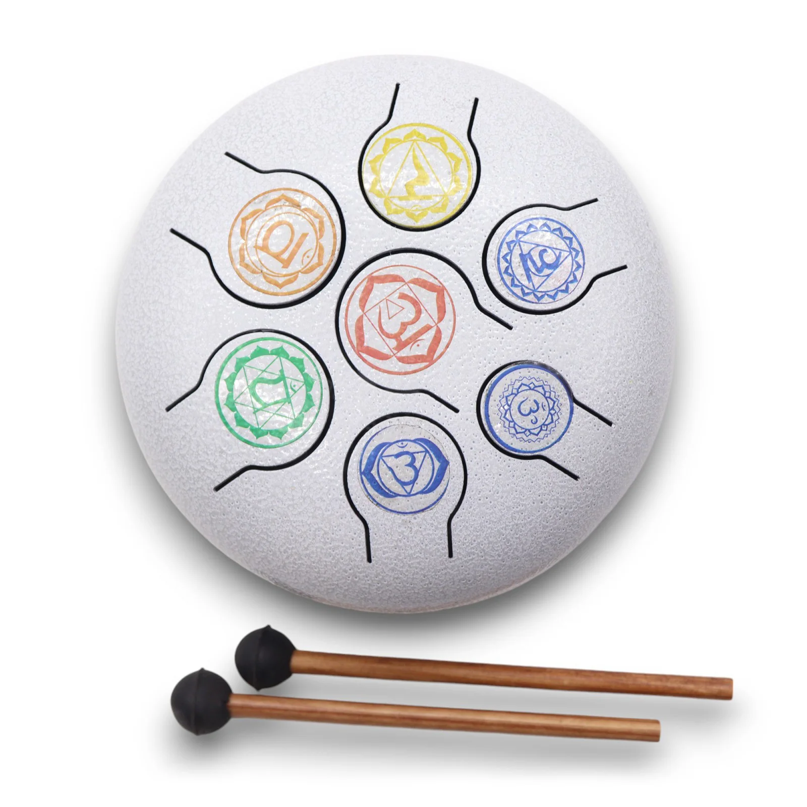 Happy Drum 7 Chakra – jazyčkový bubon, 18 cm – fotka 1