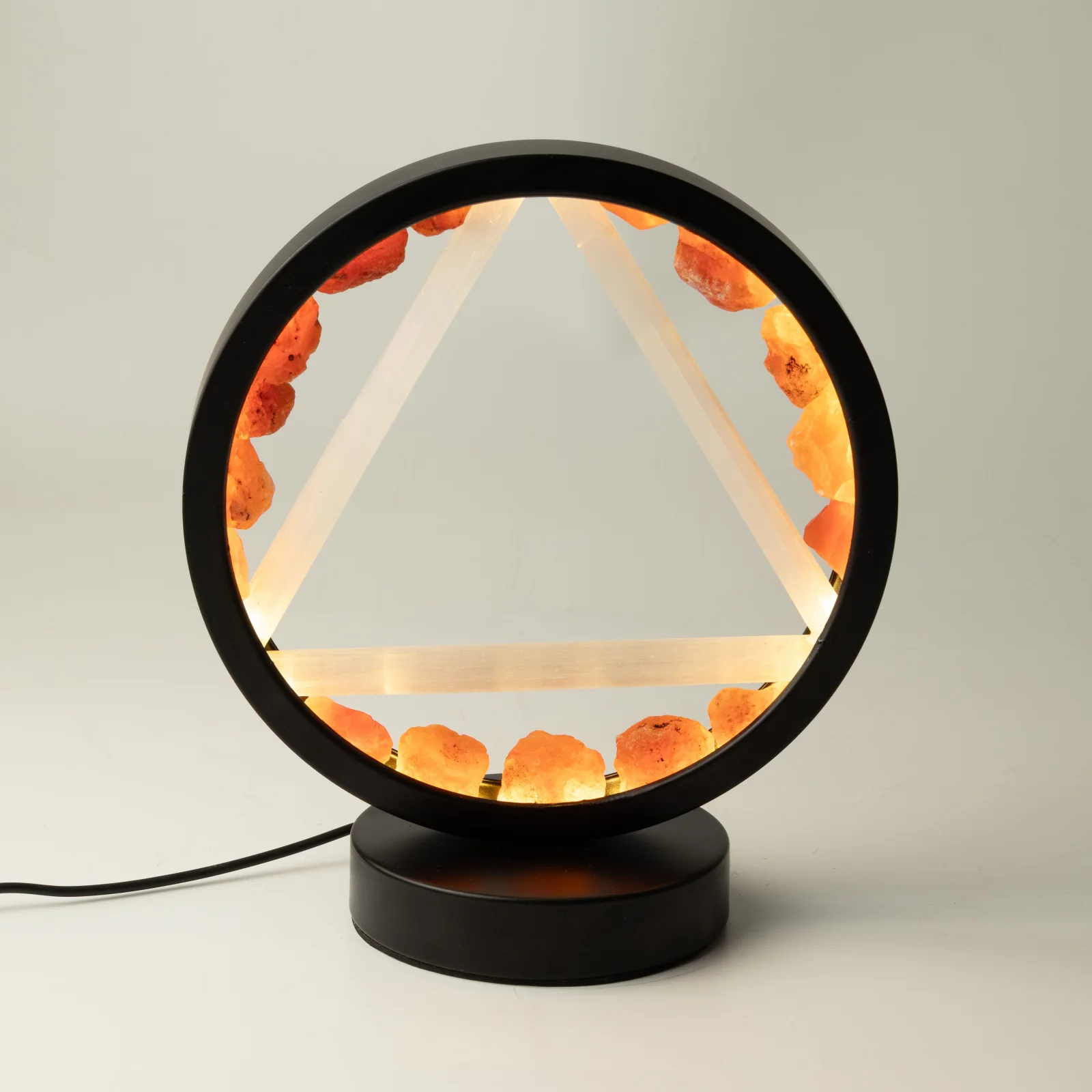 Lampa Gemstone Halo Fire – karneol a selenit – fotka 1