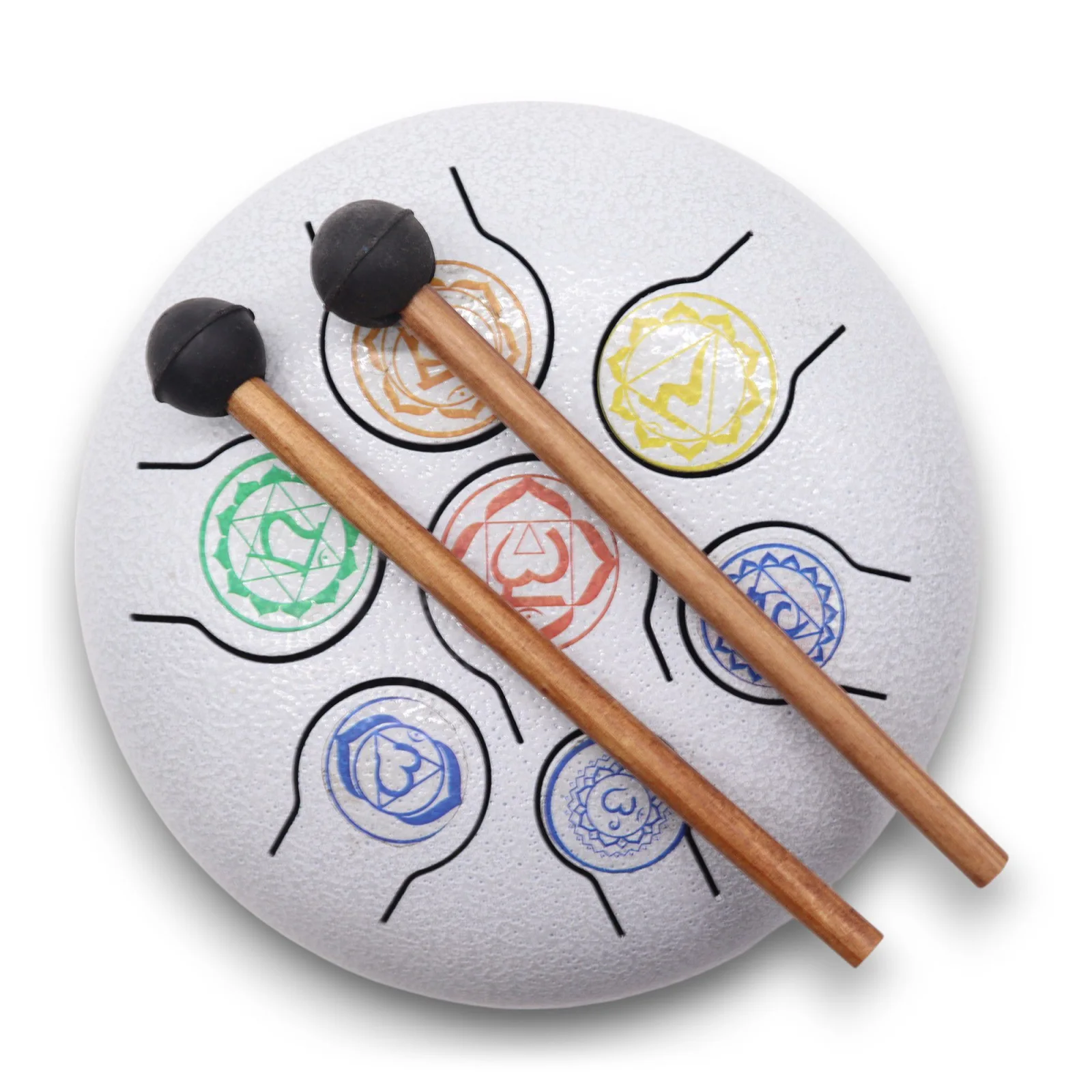 Happy Drum 7 Chakra – jazyčkový bubon, 18 cm – fotka 4