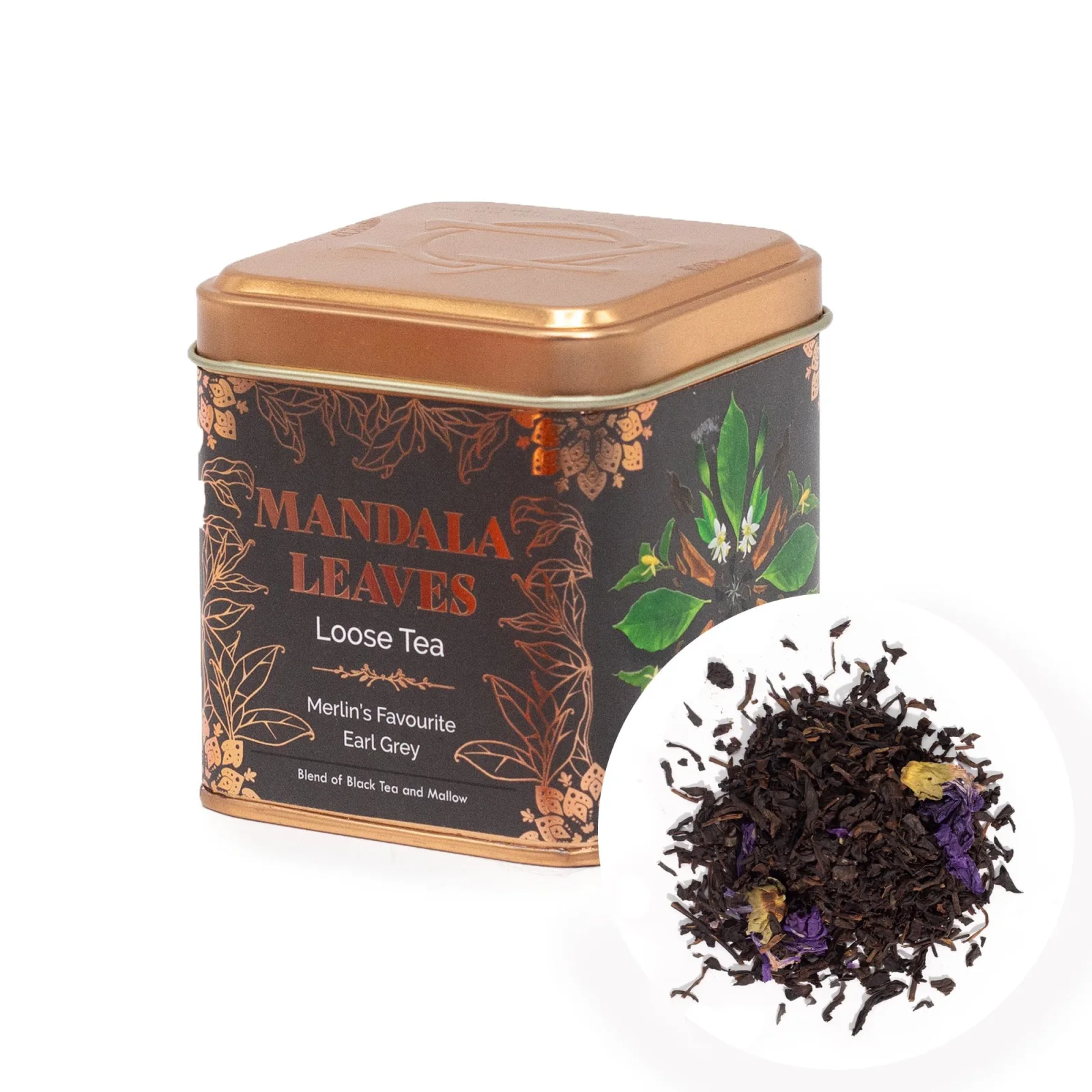 Čierny čaj Merlin's Favorite Earl Grey – bergamot, 50 g, plechovka – fotka 2