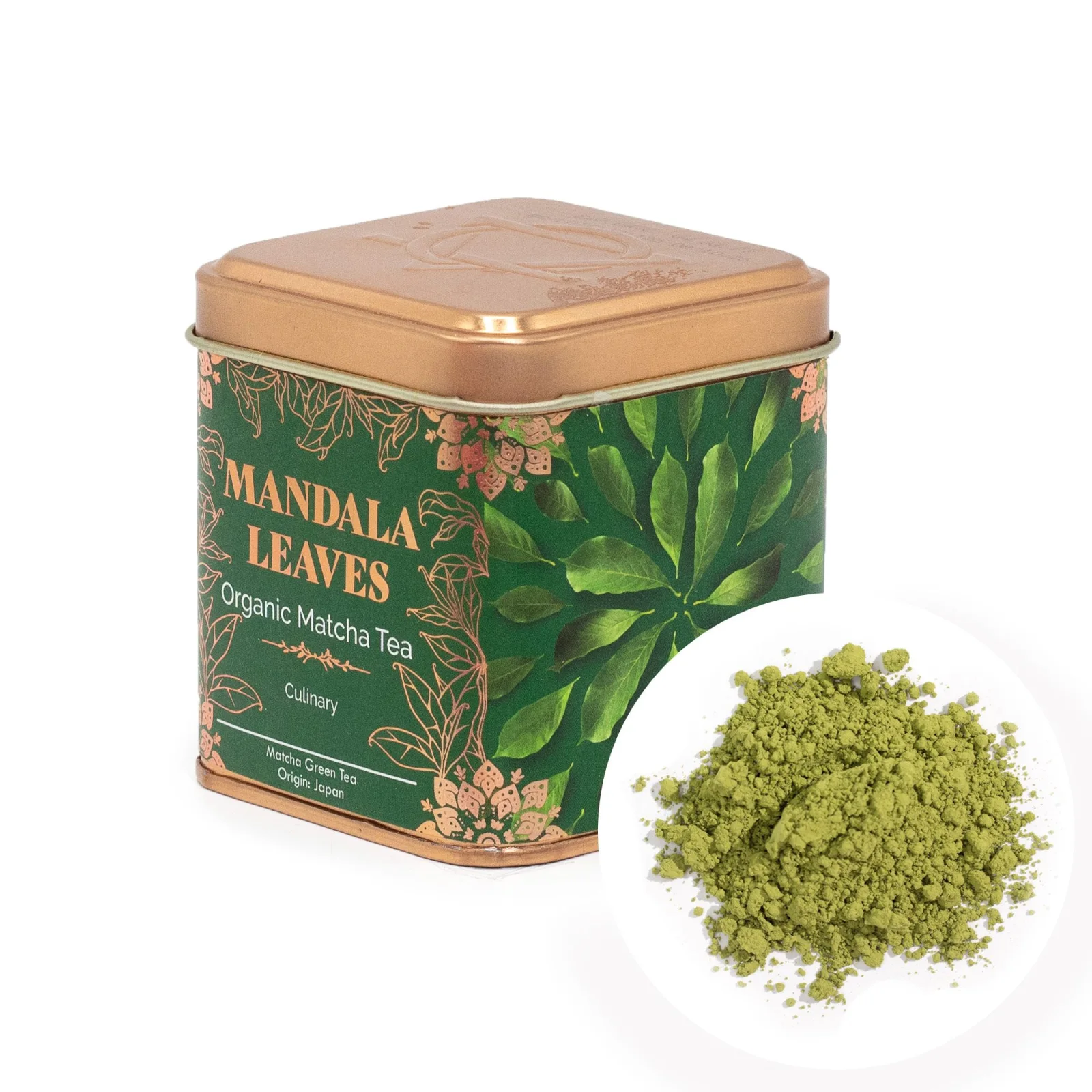 Kulinárska matcha bio – na latte a pečenie, 50 g, plechovka – fotka 2