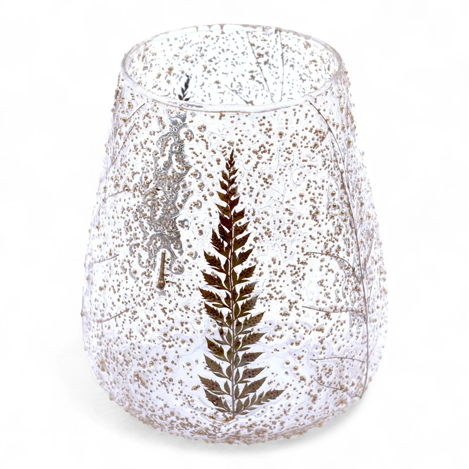 Sklenený svietnik Natural Floral – veľká miska Pino, 15 × 12 cm – fotka 2
