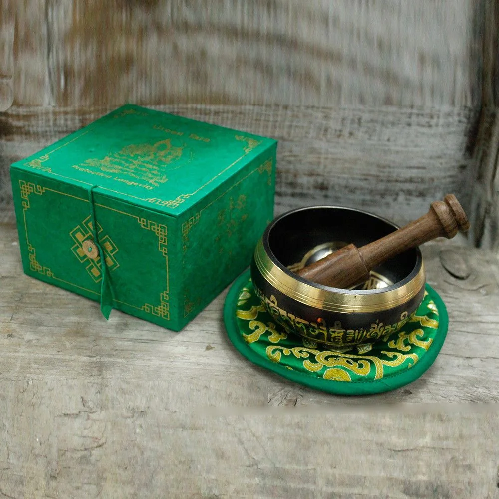 Spievajúca miska Green Tara – sada, 10 cm – fotka 8
