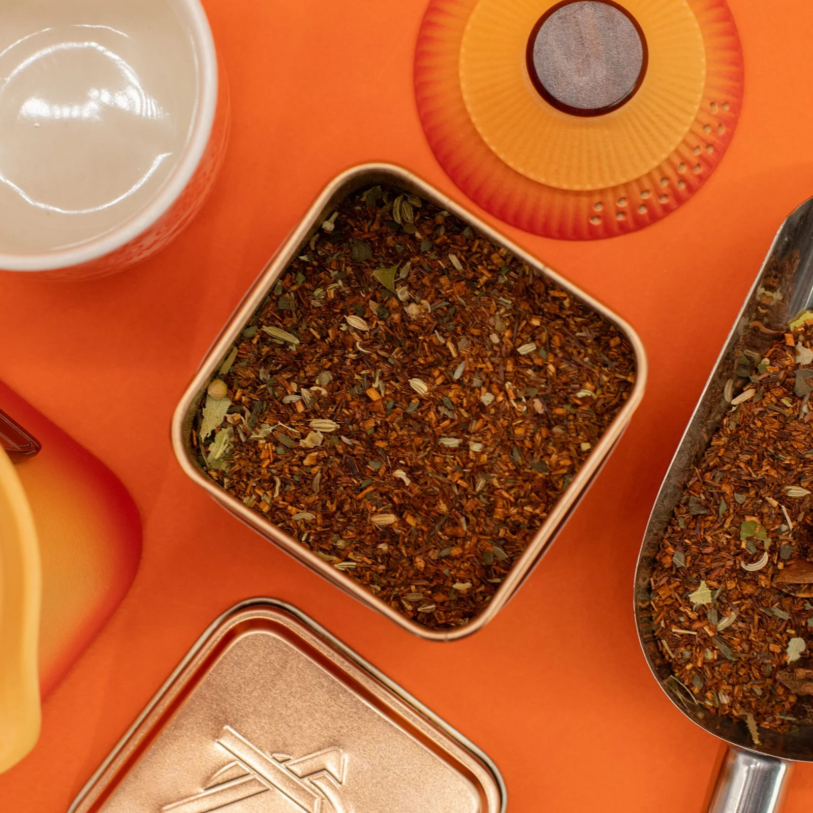 Bio rooibos Great Wall of China – pomaranč a zázvor, 50 g, plechovka – fotka 8