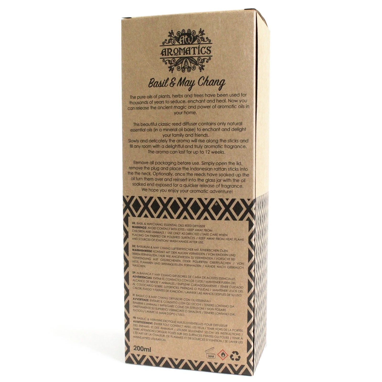 Difuzér s tyčinkami – bazalka a maychang, 200 ml – fotka 5