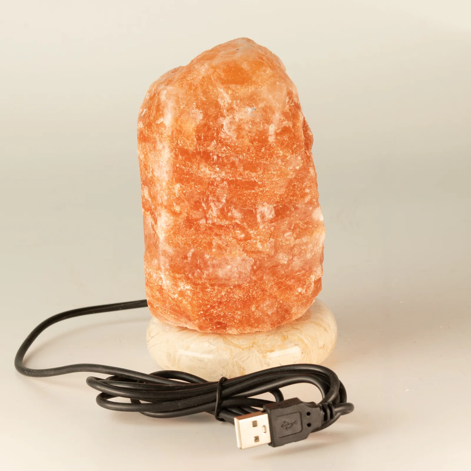 Soľná lampa USB, 11,5 cm – biele svetlo – fotka 5