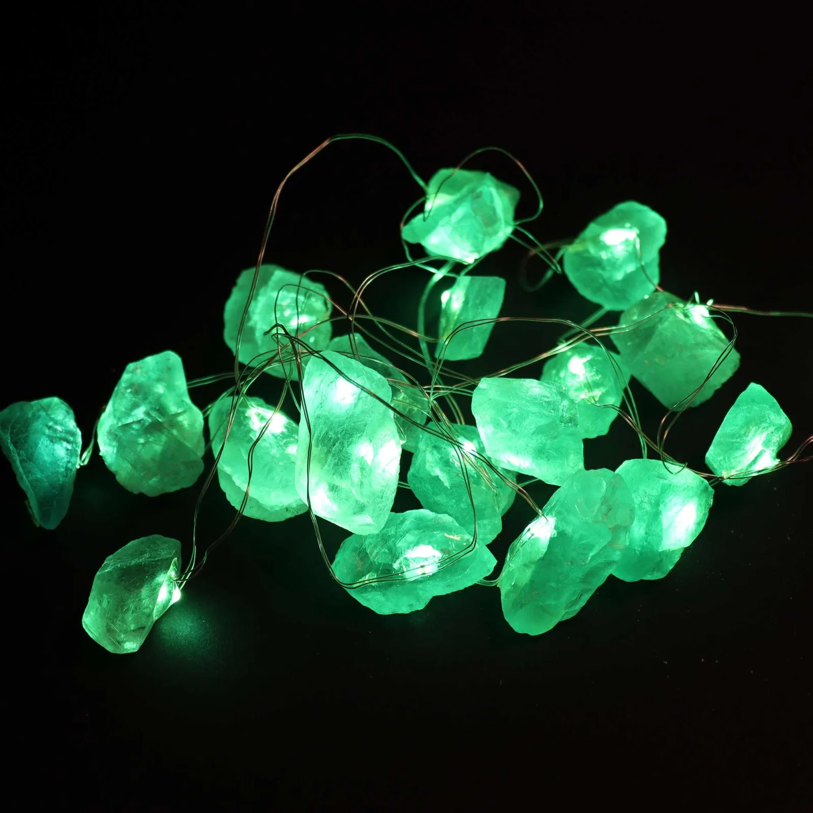 Svetelná reťaz s kameňmi – Crystal Jade, 227 cm – fotka 5