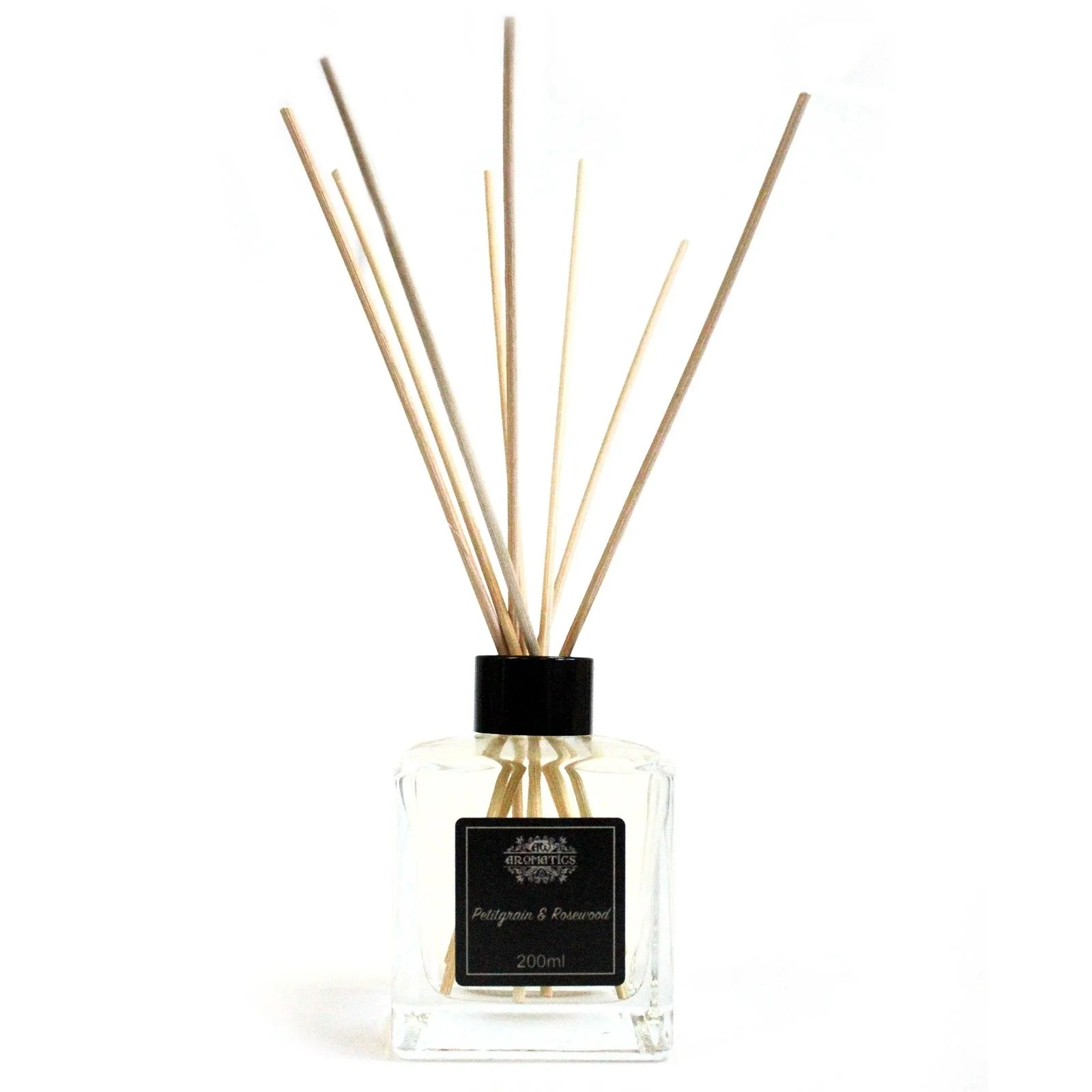 Difuzér s tyčinkami – petitgrain a ružové drevo, 200 ml – fotka 3