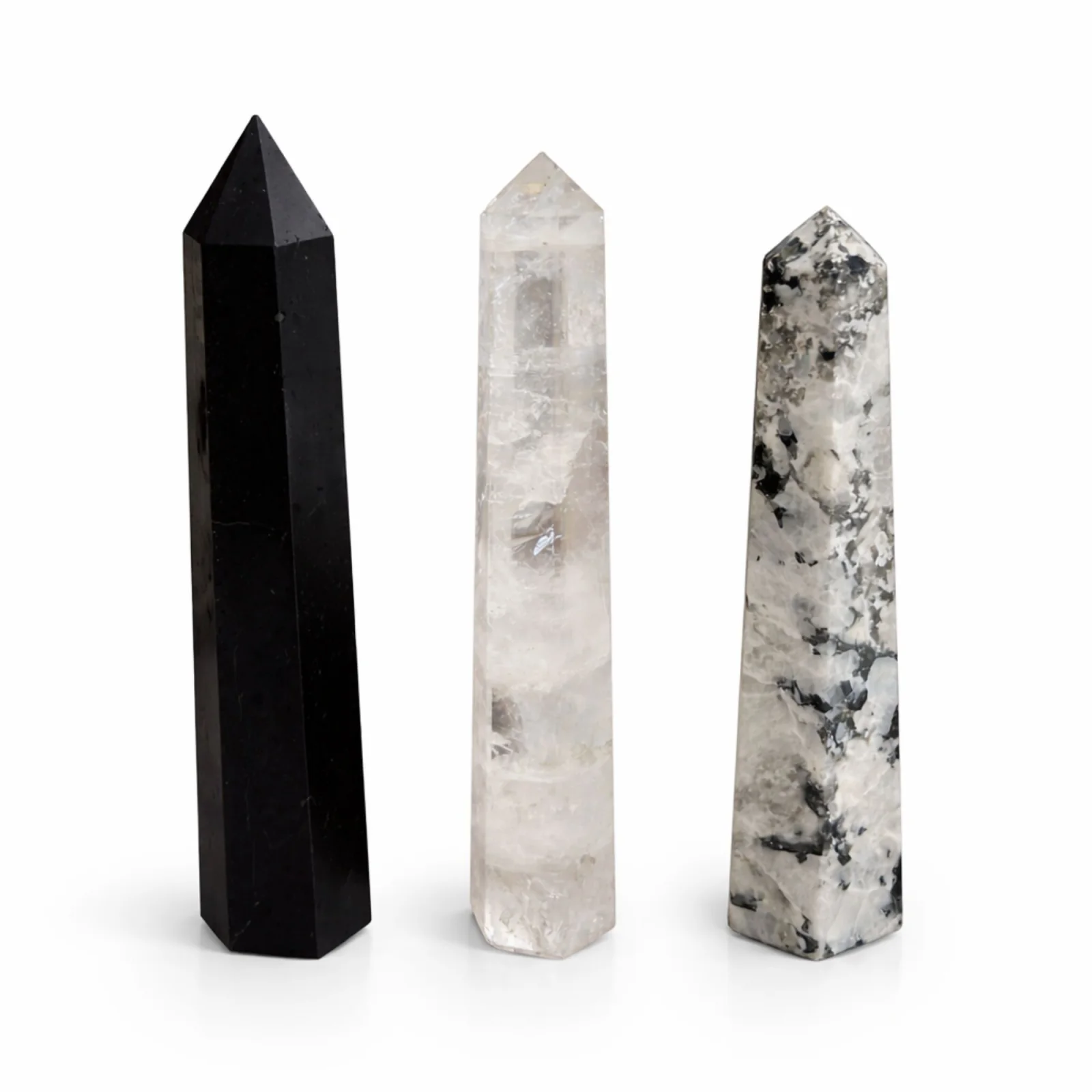 Šesťboký obelisk z čierneho turmalínu, cca 17 cm – fotka 8