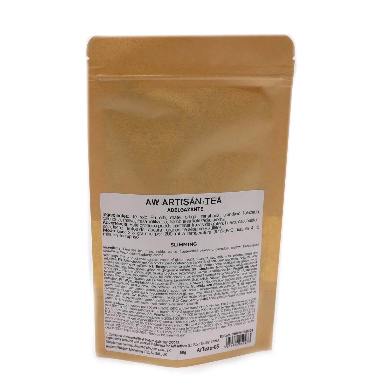 Ovocný čaj On Angels Wings – pu-erh, maté a bobule, 50 g, vrecko – fotka 5