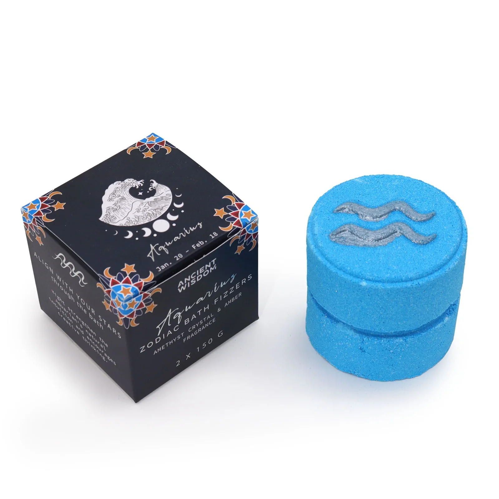 Bomby do kúpeľa Zodiac – Vodnár, 2 × 150 g – fotka 1