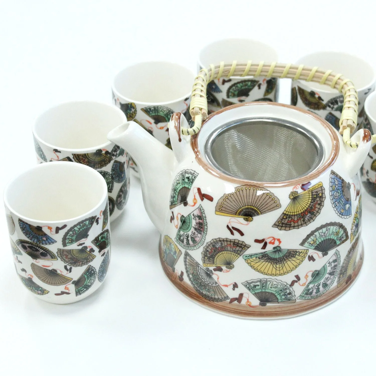 Čajová súprava Herbal China Fans – čajník a 6 šálok – fotka 1